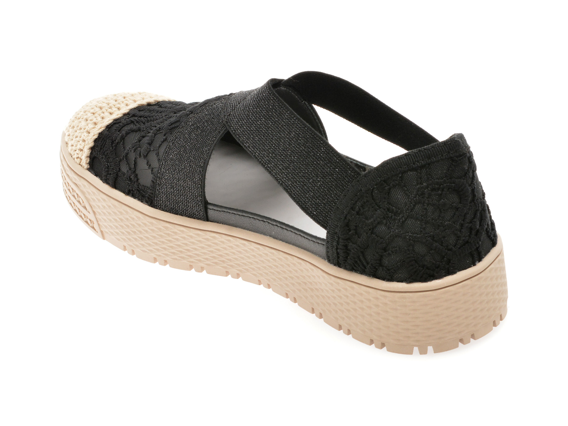 Pantofi EPICA negri, 302, din material textil