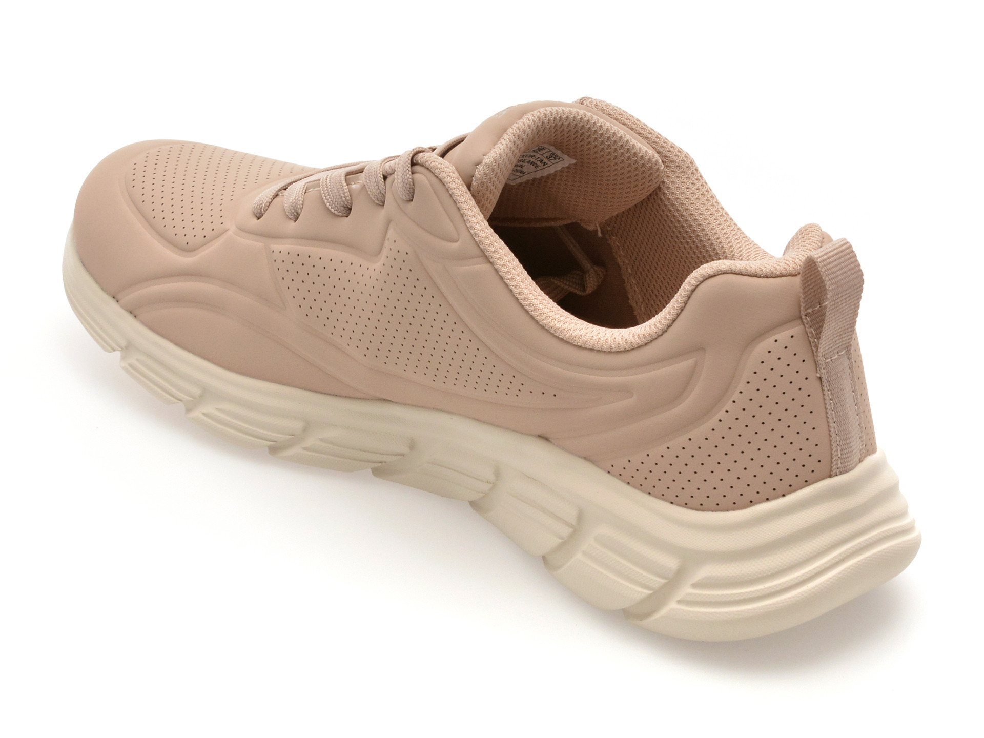 Pantofi sport SKECHERS nude, BOBS B FLEX LO, din piele ecologica