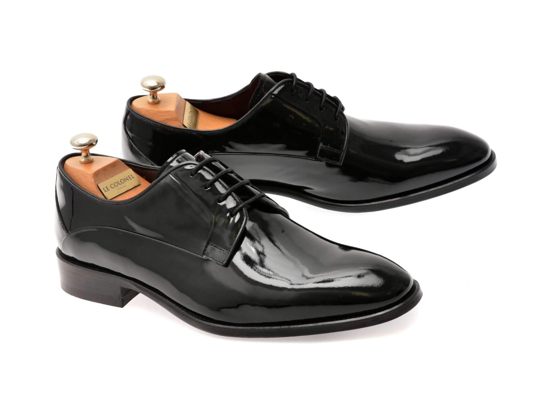 Pantofi eleganti LE COLONEL negri, 49829, din piele naturala lacuita