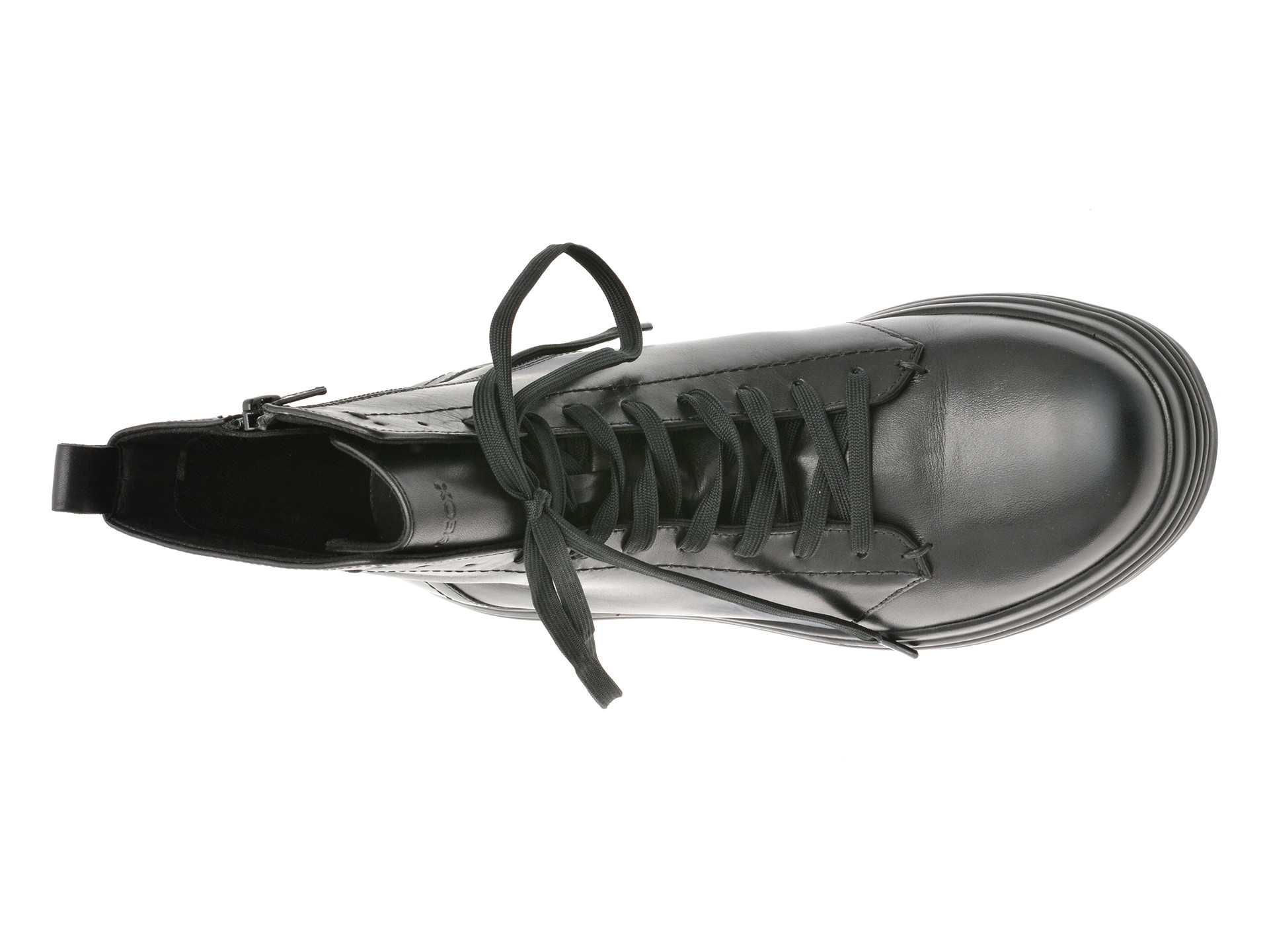 Ghete GEOX negre, D94FDA, din piele naturala