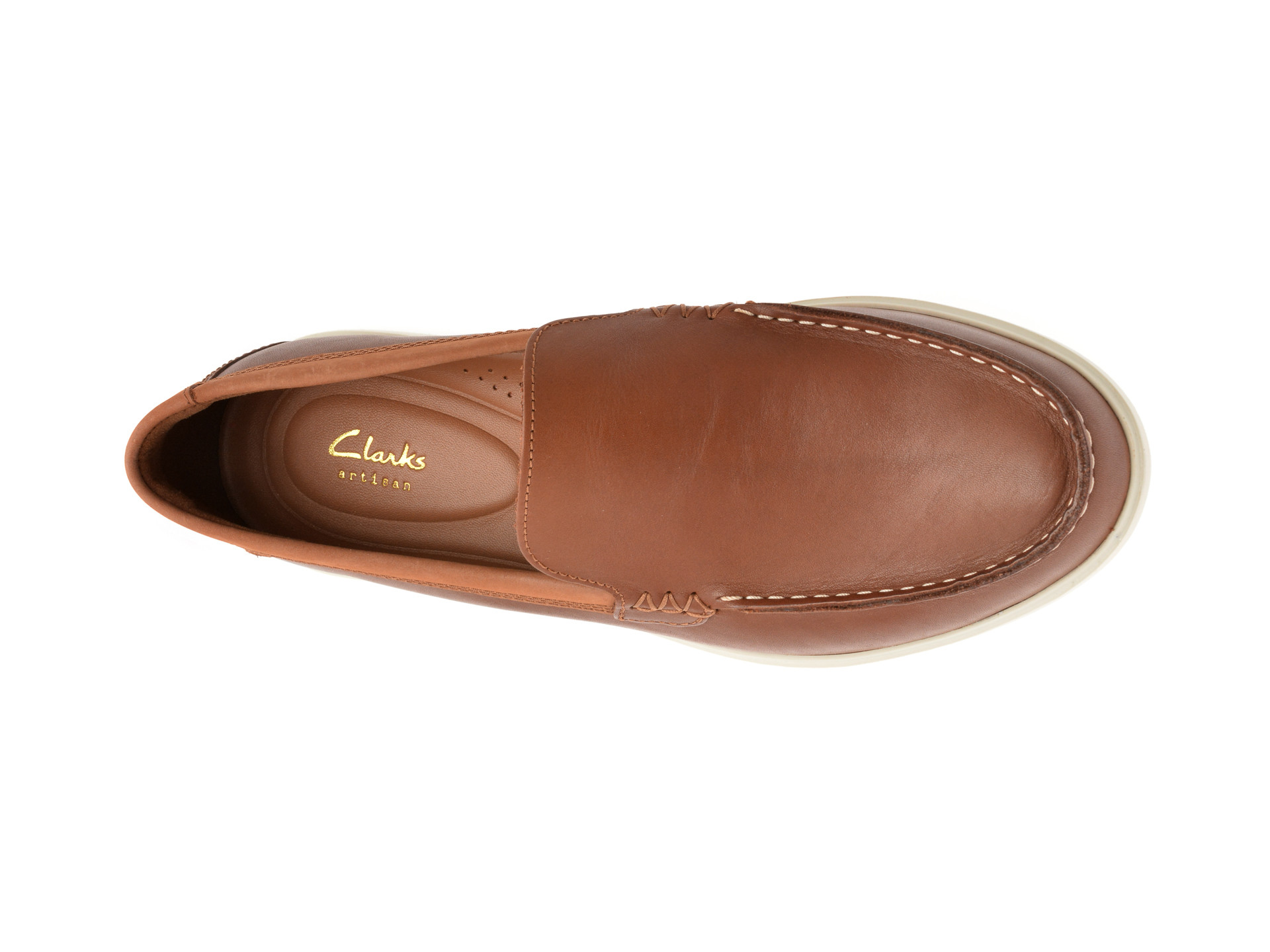 Mocasini CLARKS maro, BRATTON LOAFER, din piele naturala