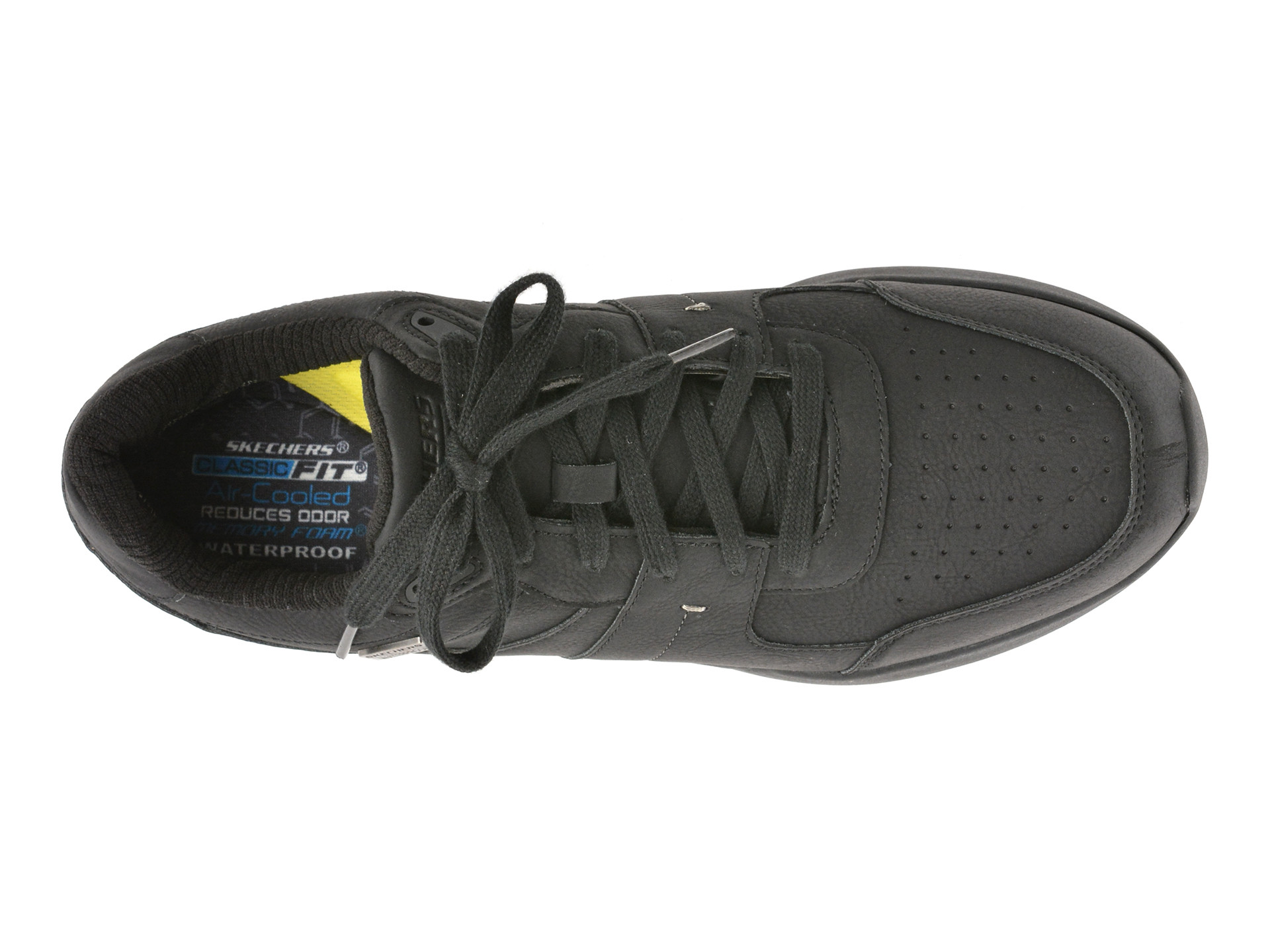 Pantofi sport SKECHERS negri, NETSON, din piele ecologica