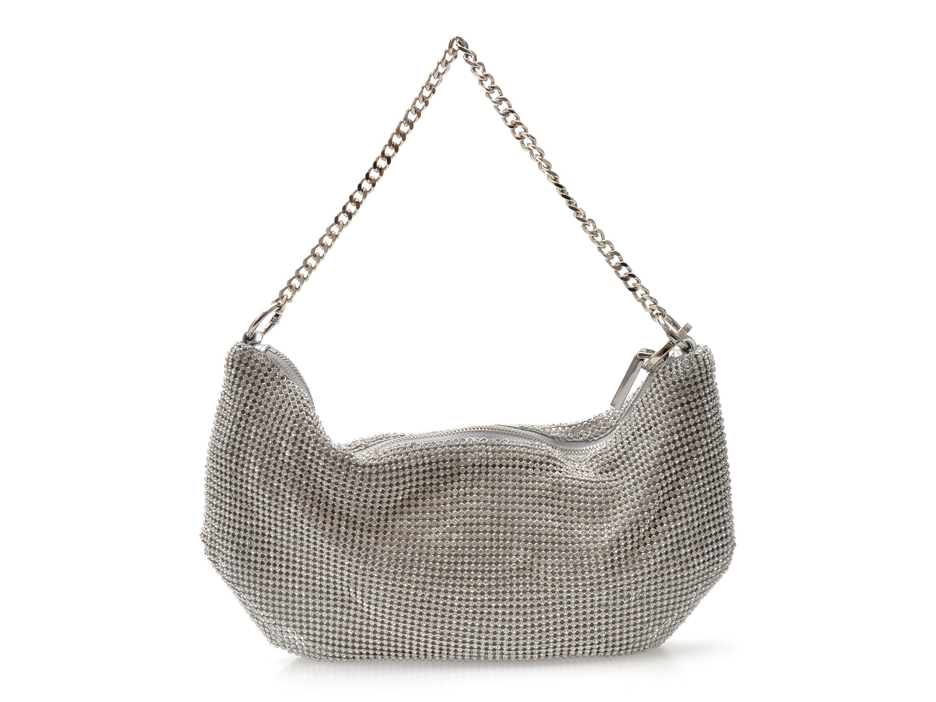 Geanta ALDO argintie, VIP READY 040, din material textil