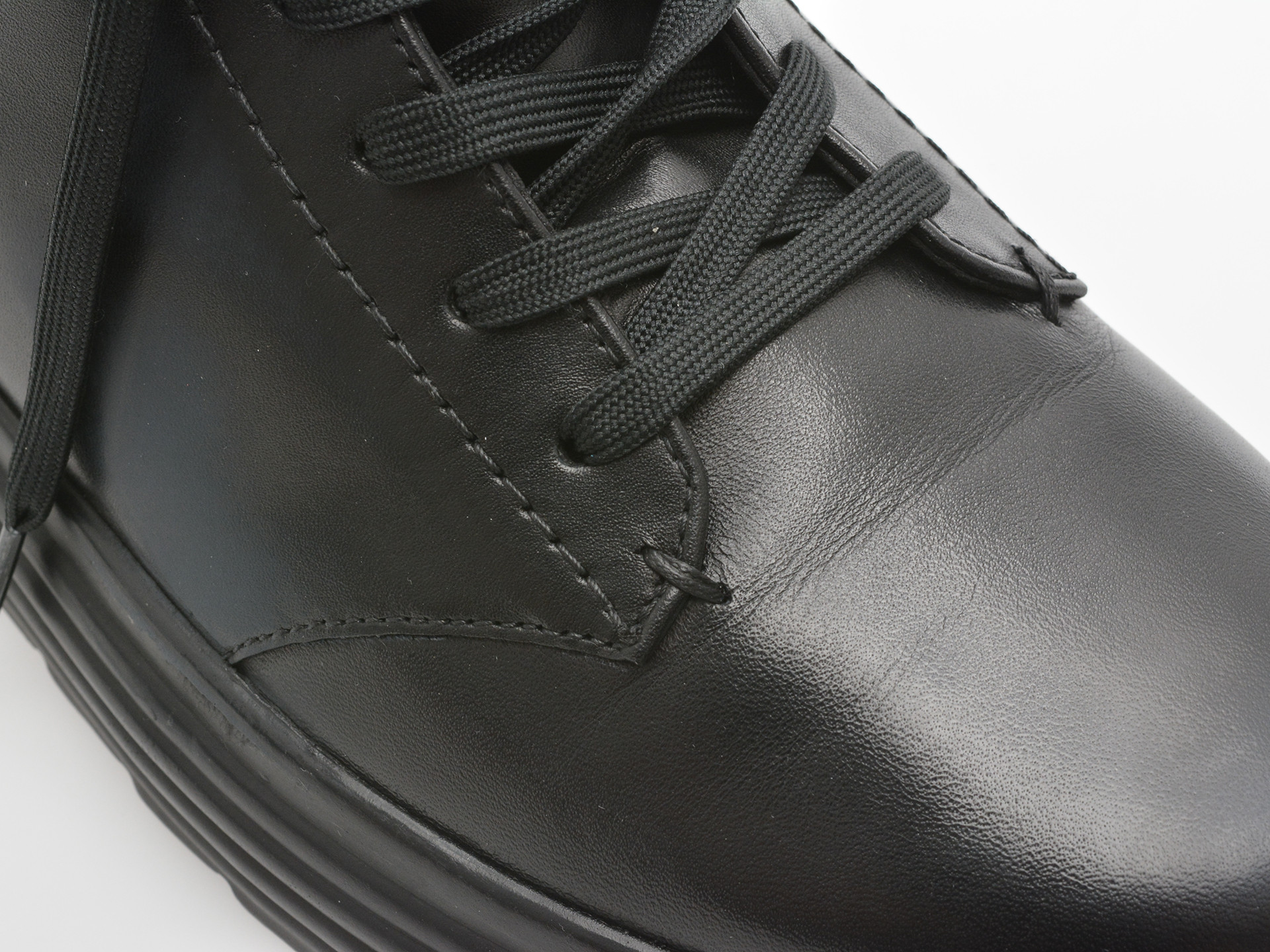 Ghete GEOX negre, D94FDA, din piele naturala