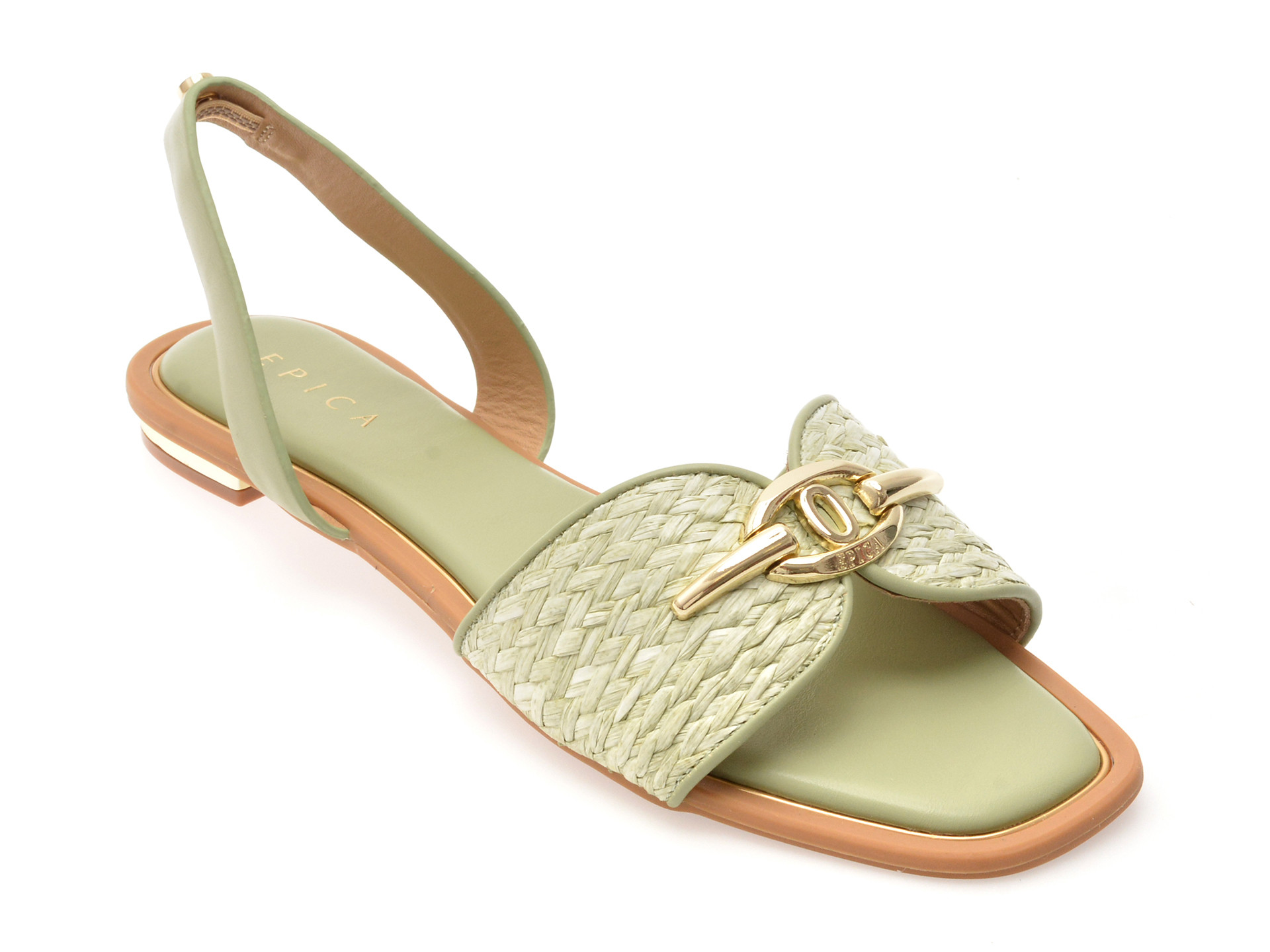 Sandale EPICA verzi, 82951, din piele ecologica