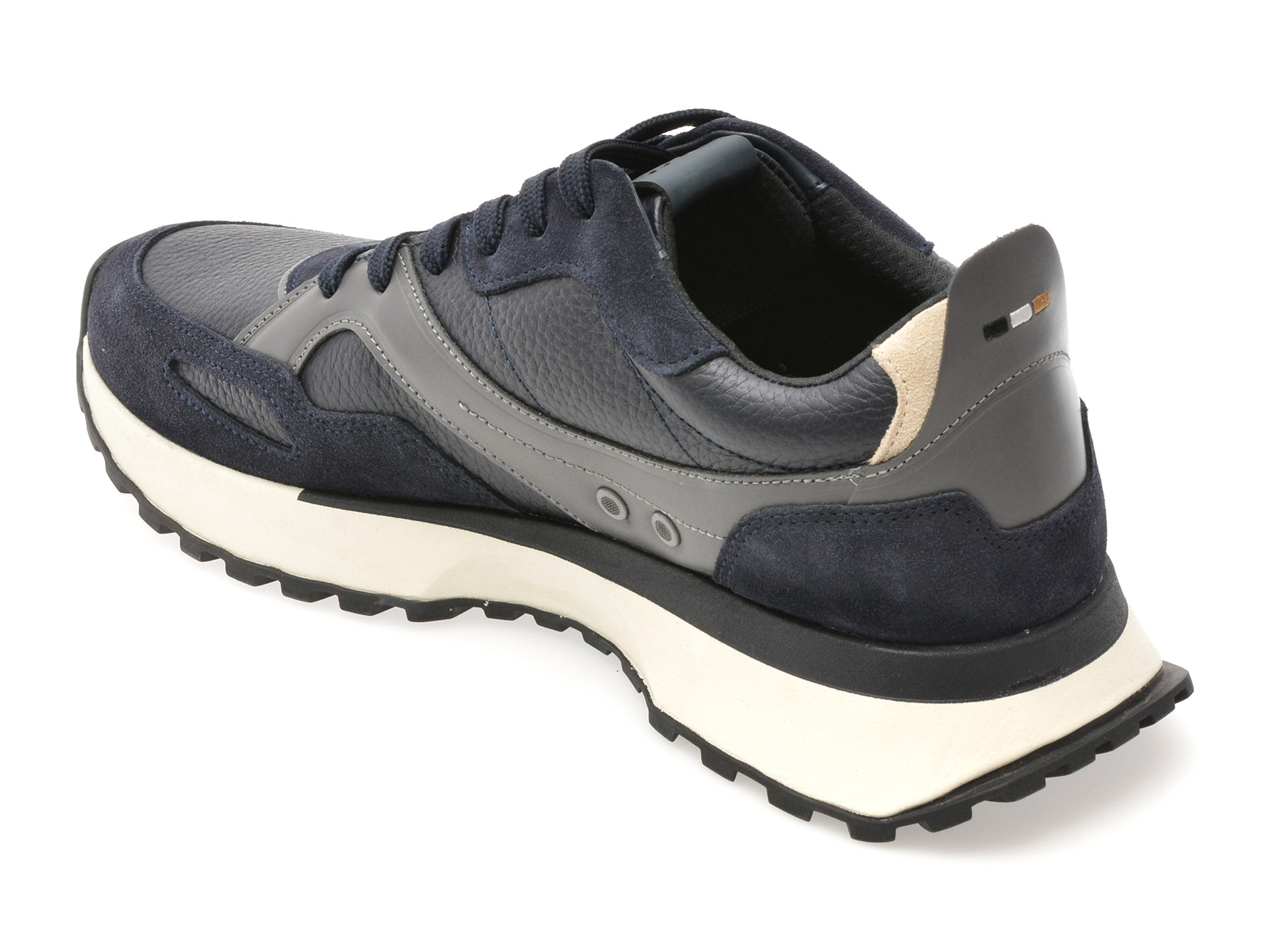 Pantofi sport BOSS albastri, 8782, din piele naturala