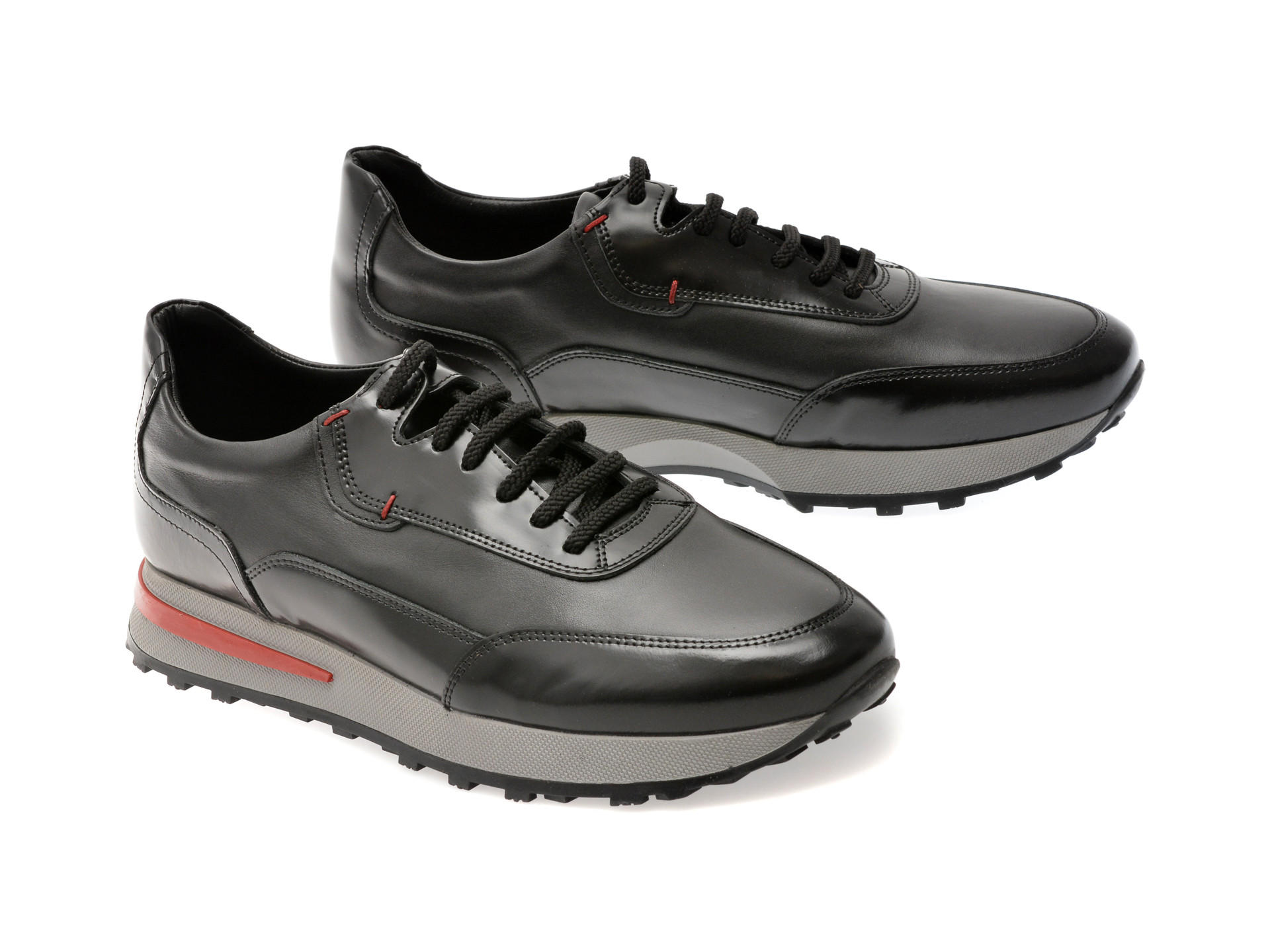 Pantofi sport OTTER negri, 231181, din piele naturala