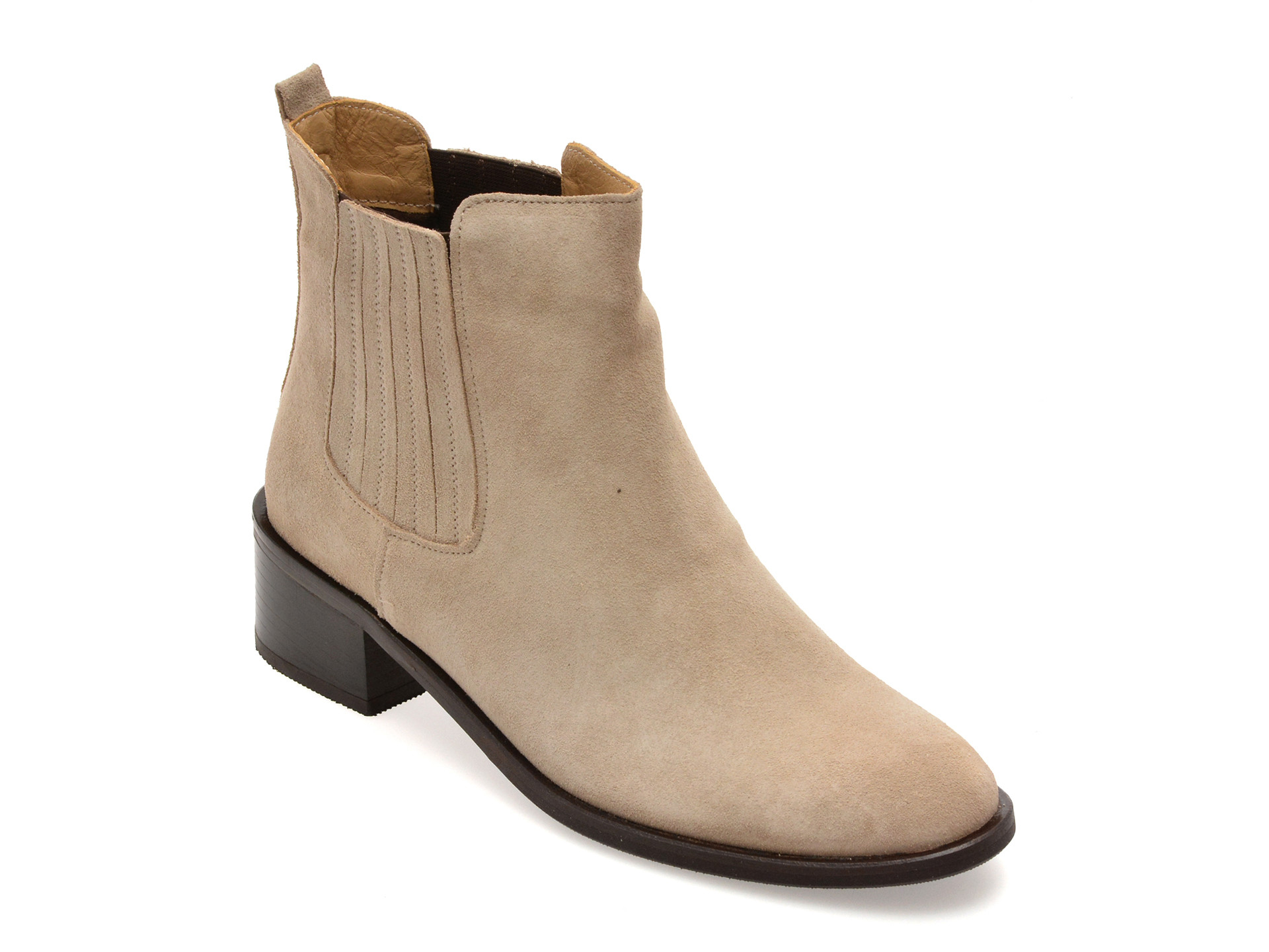 Ghete EPICA bej, 232080, din piele intoarsa