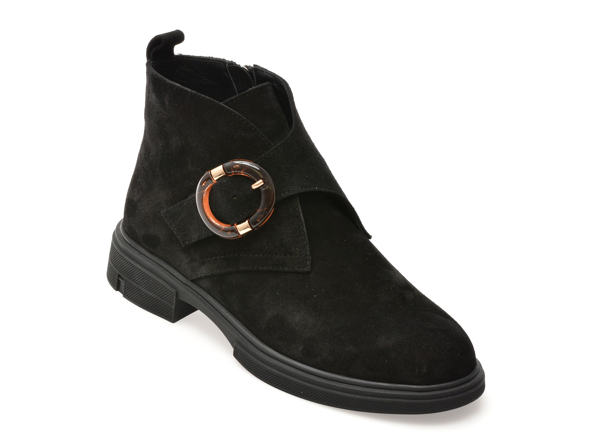 Ghete EPICA negre, 1735072, din piele intoarsa