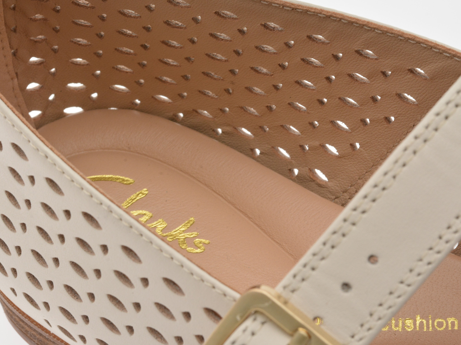 Balerini CLARKS bej, FAWNA JANE, din piele naturala