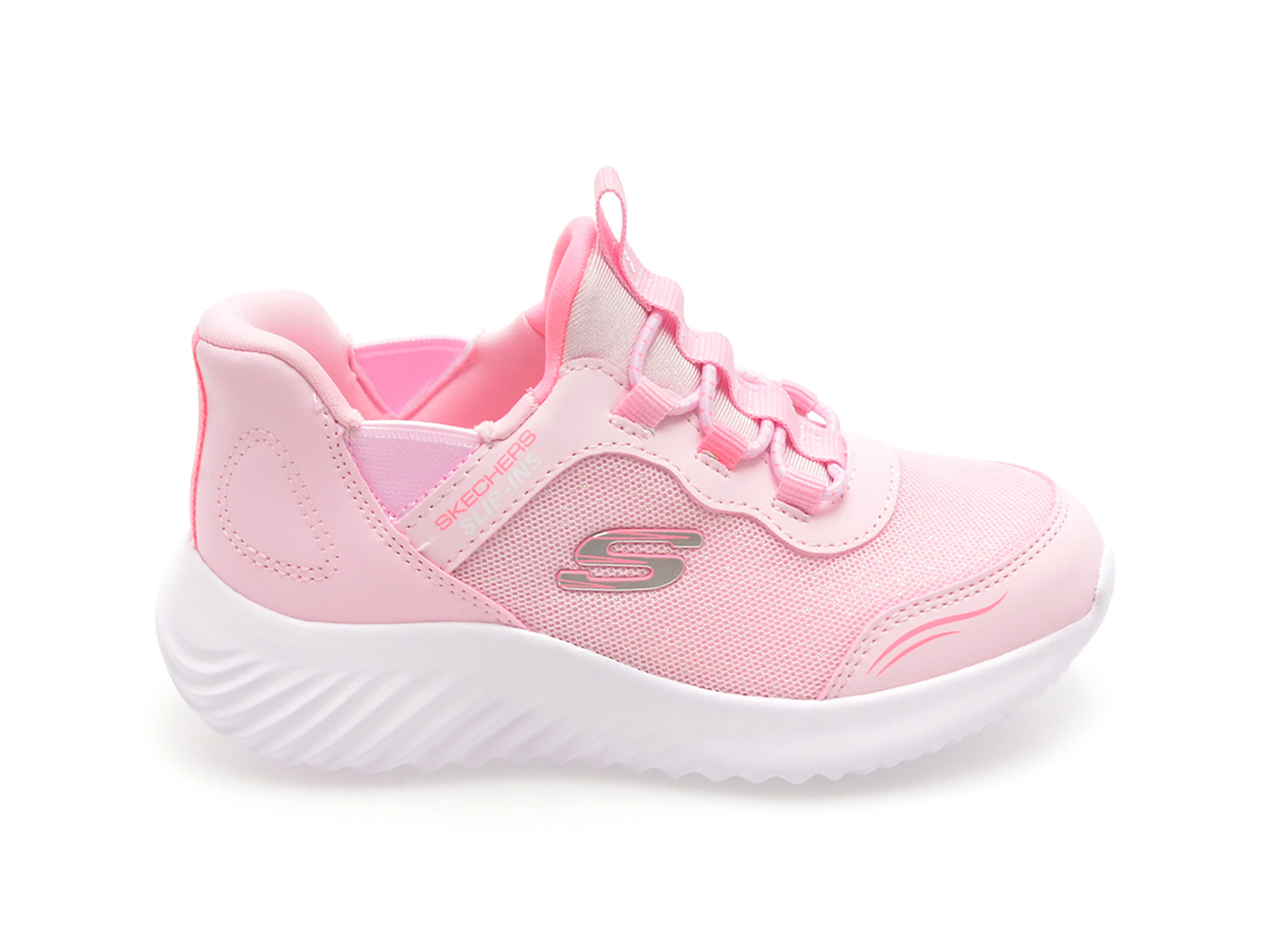 Pantofi sport SKECHERS roz, BOUNDER, din material textil