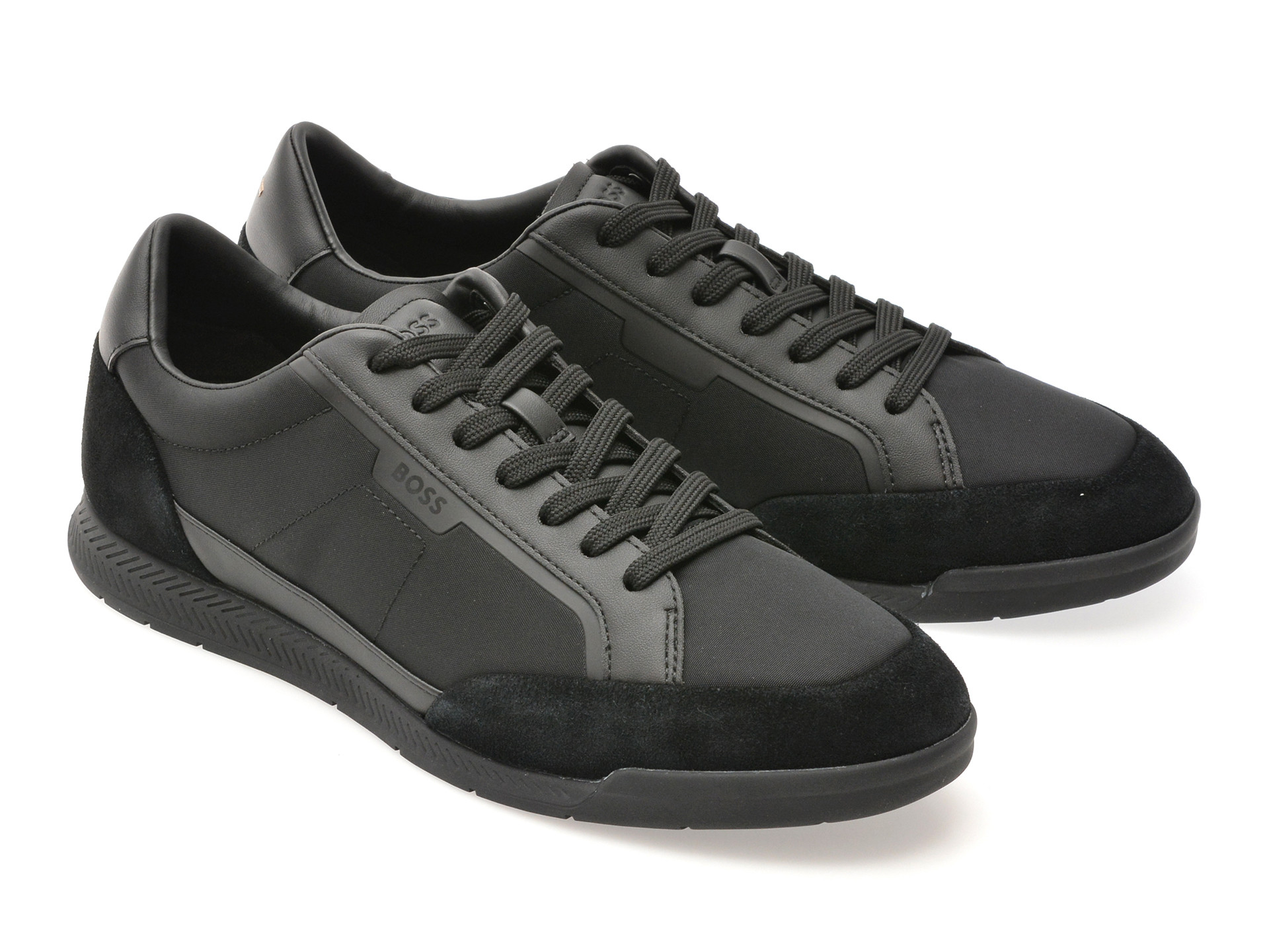 Pantofi sport BOSS negri, 8864, din material textil