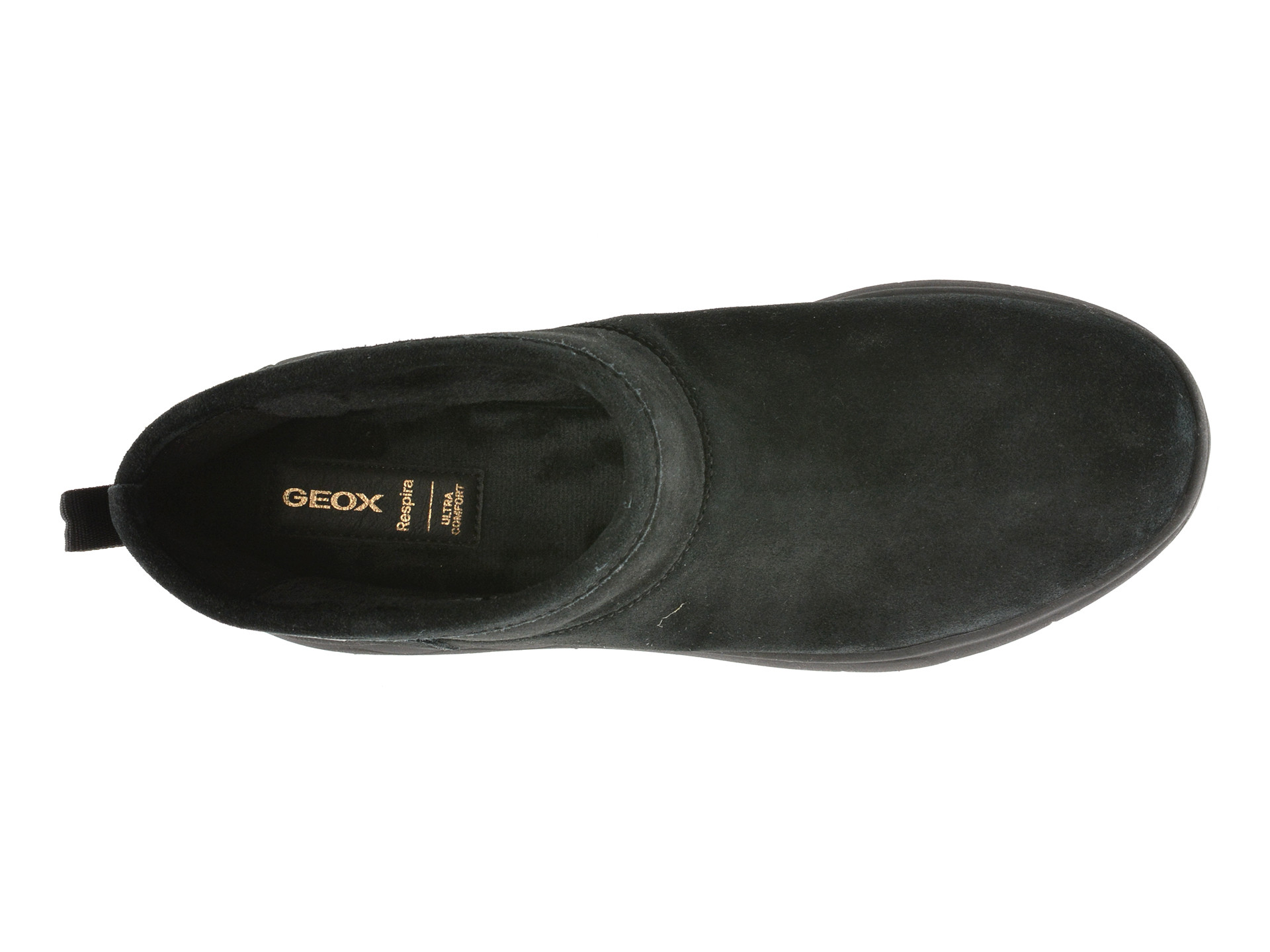 Ghete GEOX negre, D5626B, din piele intoarsa