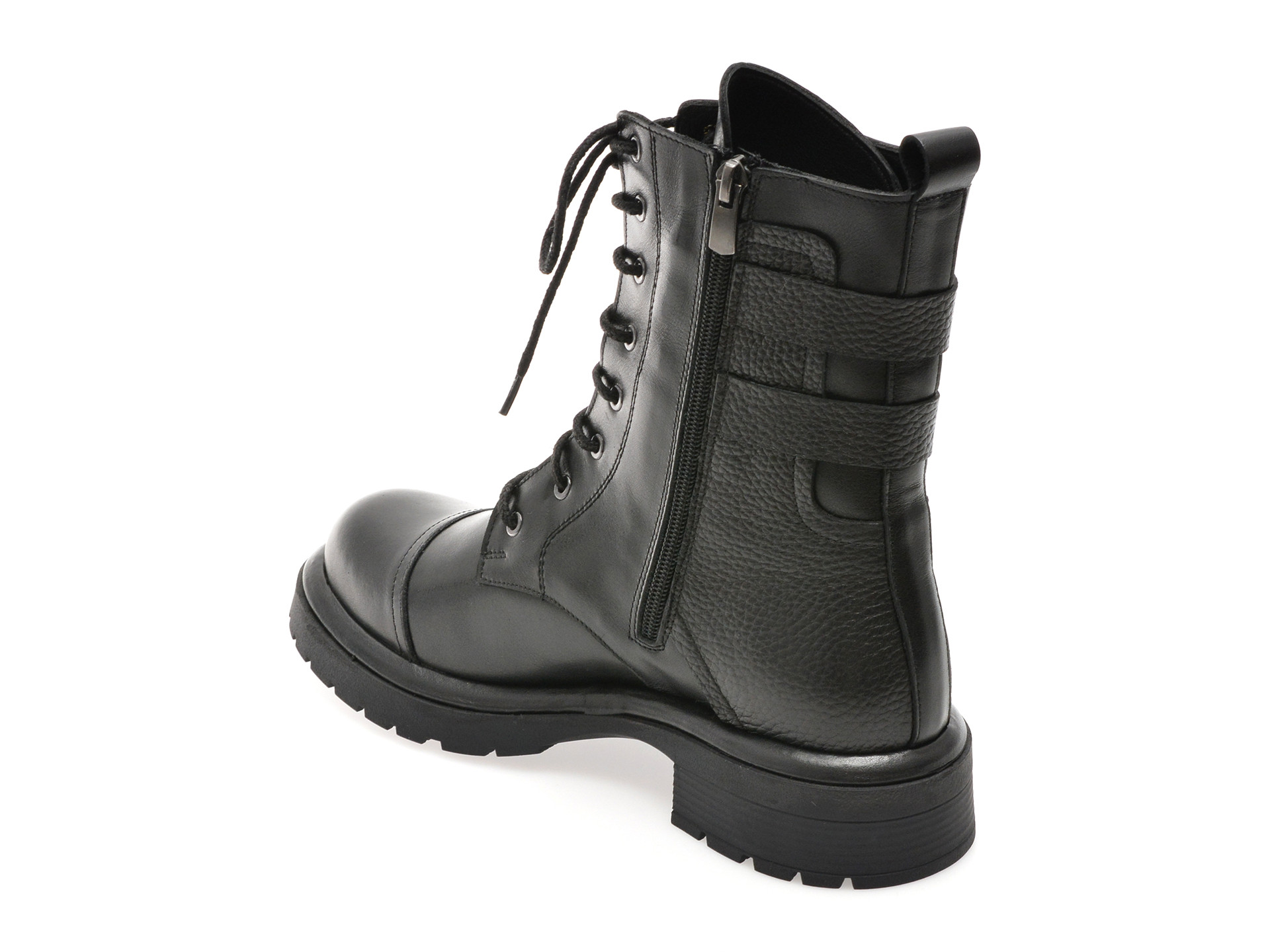 Bocanci IMAGE negri, 1504244, din piele naturala