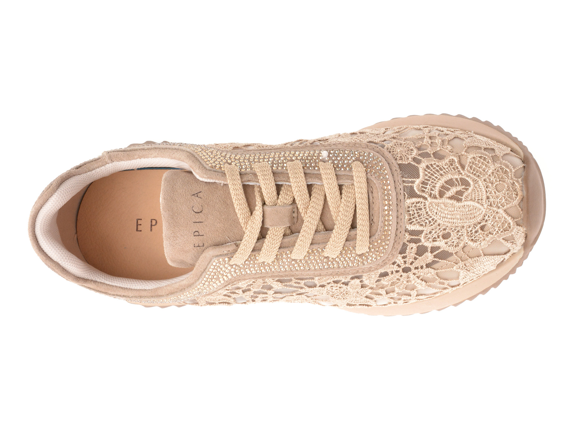Pantofi sport EPICA nude, QS663, din material textil