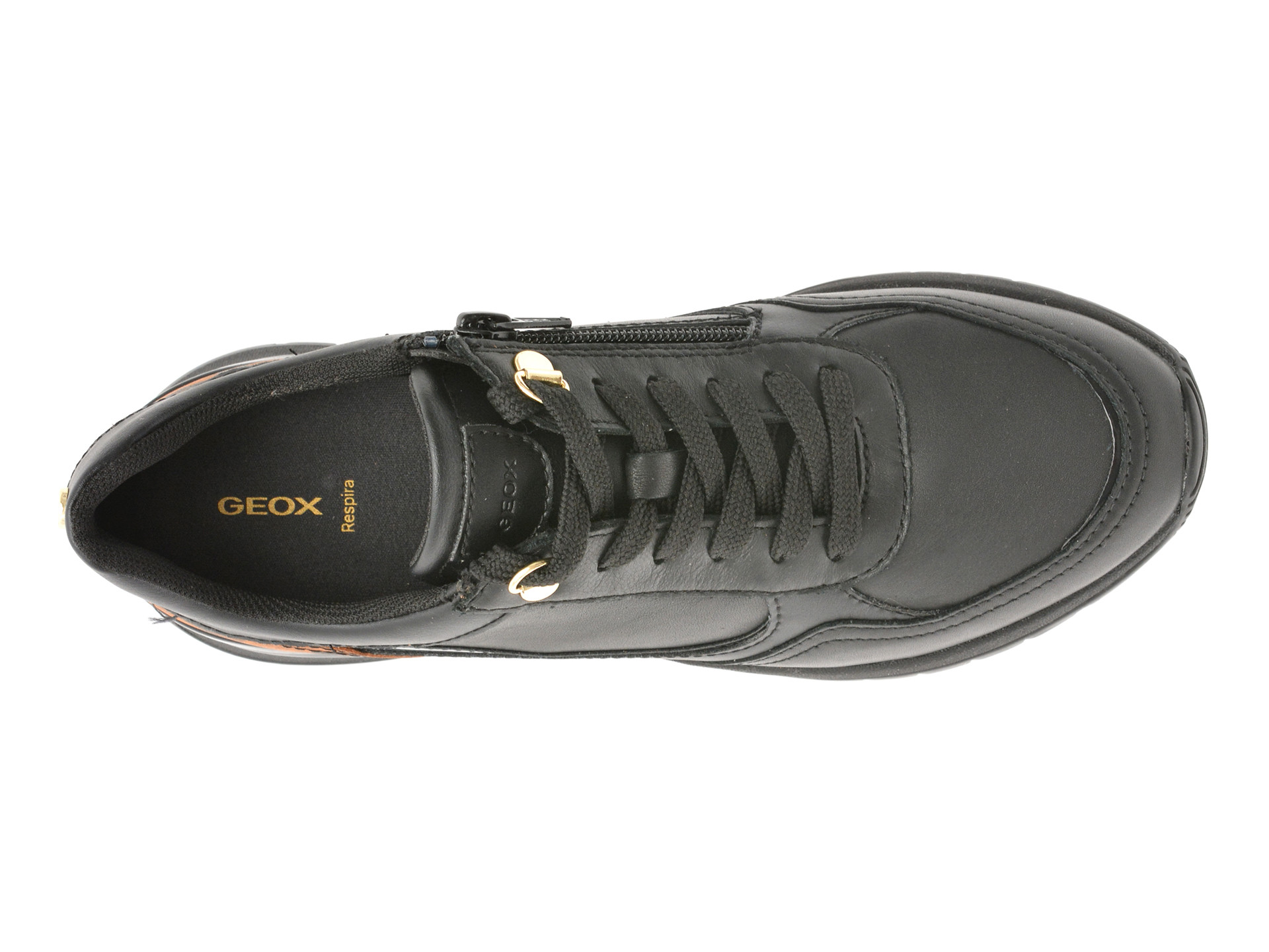 Pantofi sport GEOX negri, D5600A, din piele naturala