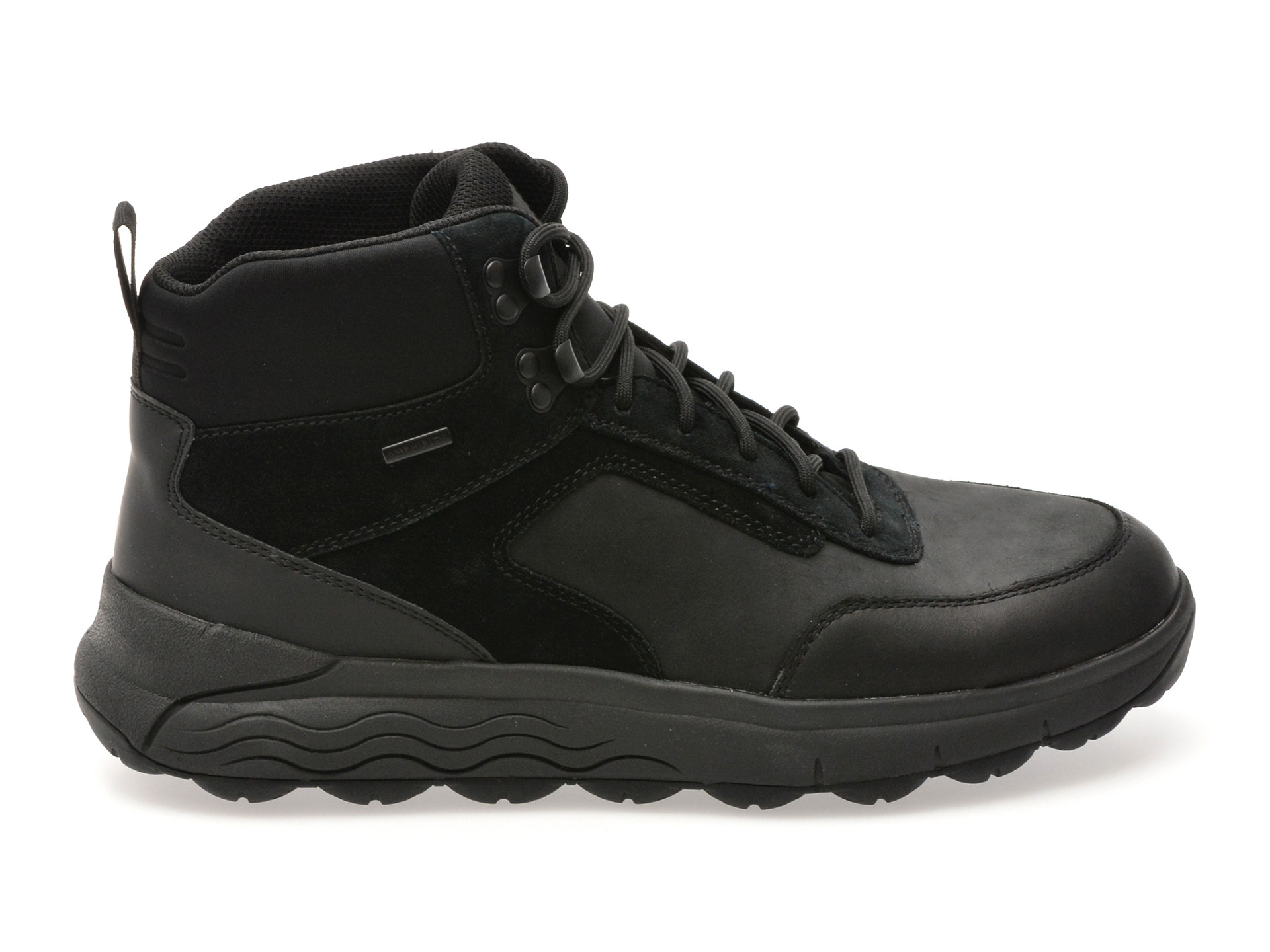 Ghete GEOX negre, U46FDB, din piele naturala