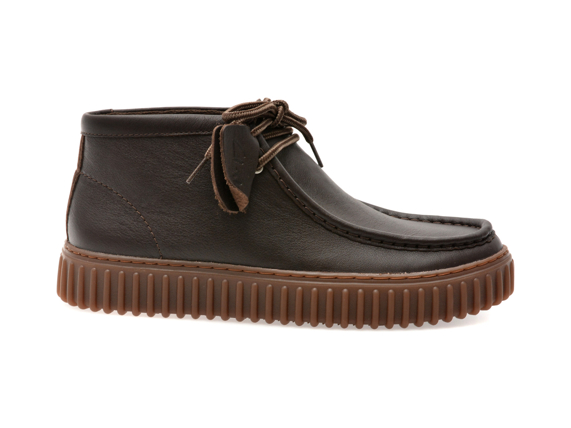Ghete CLARKS maro, TORHILL HI, din piele naturala