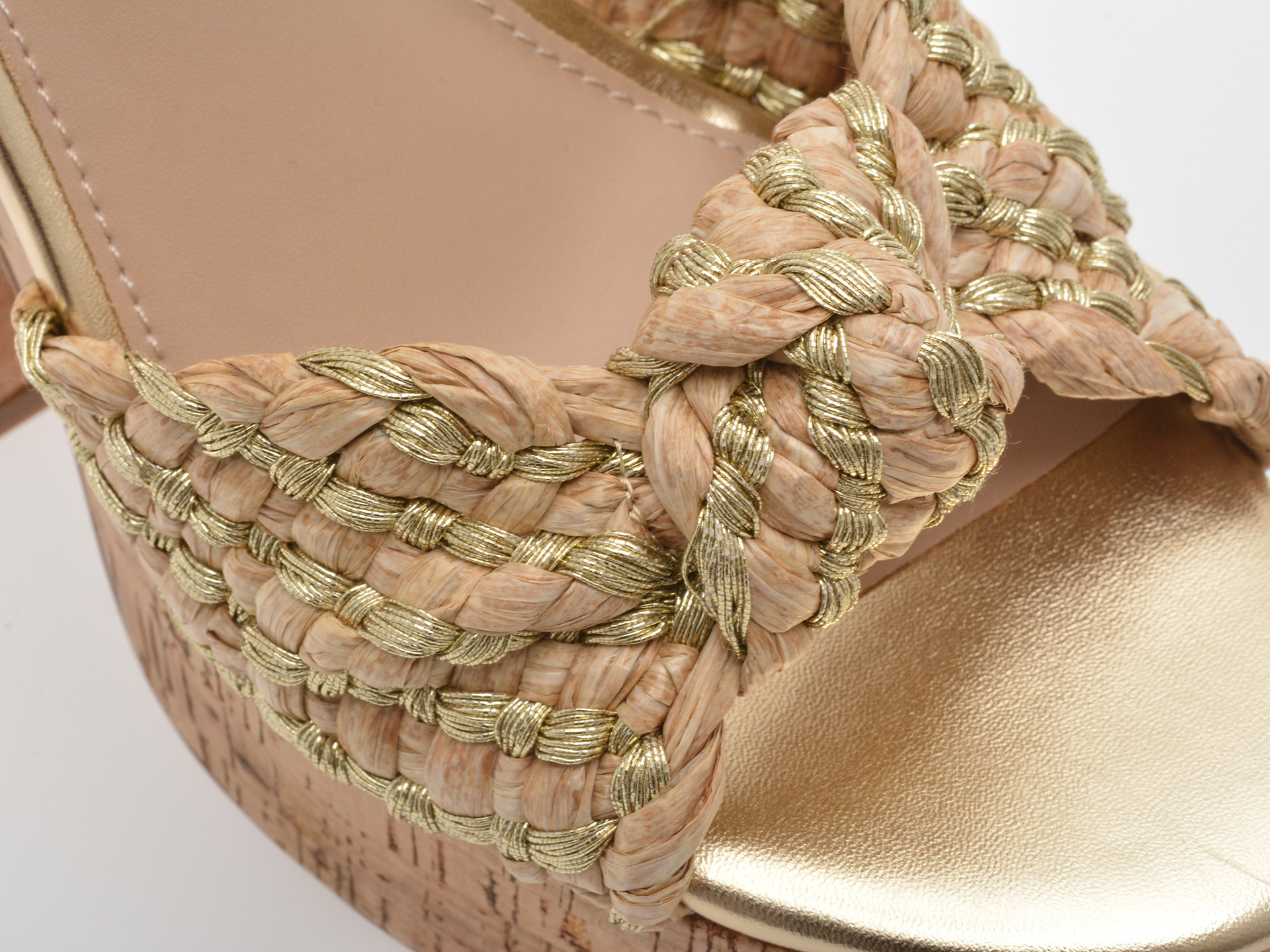 Sandale ALDO aurii, ULIALDAN 710, din material textil