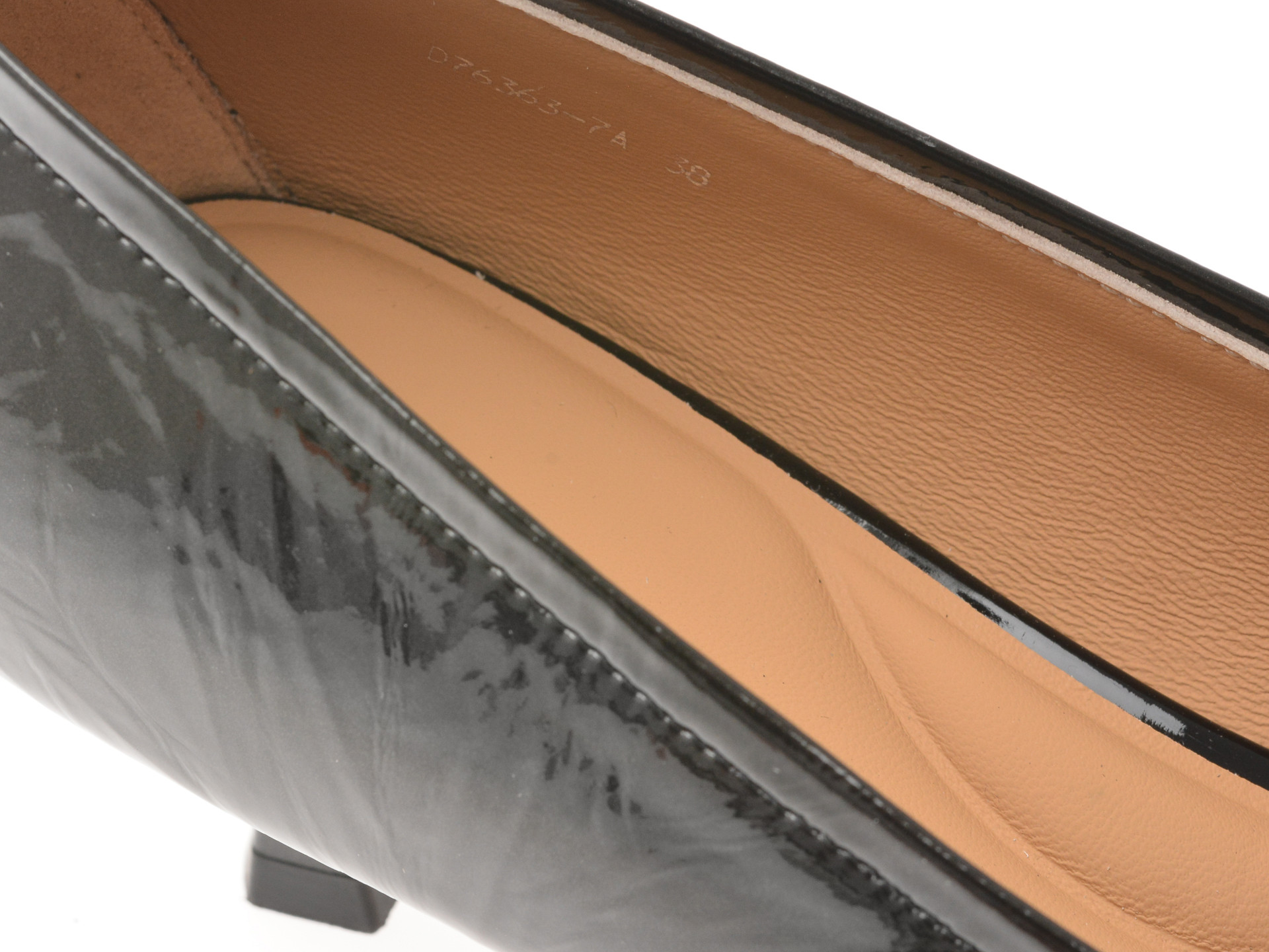 Pantofi eleganti EPICA negri, D76363, din piele naturala lacuita