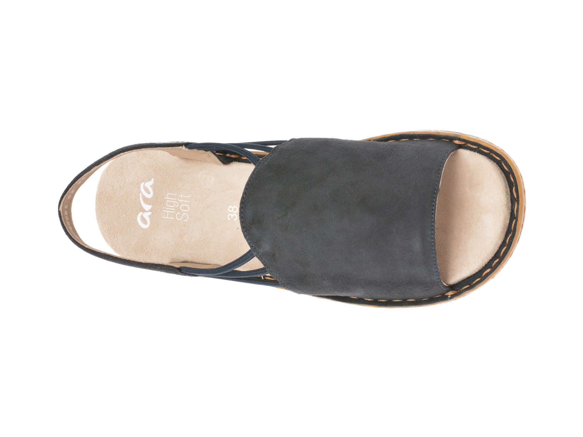 Sandale ARA bleumarin, 29005, din piele intoarsa