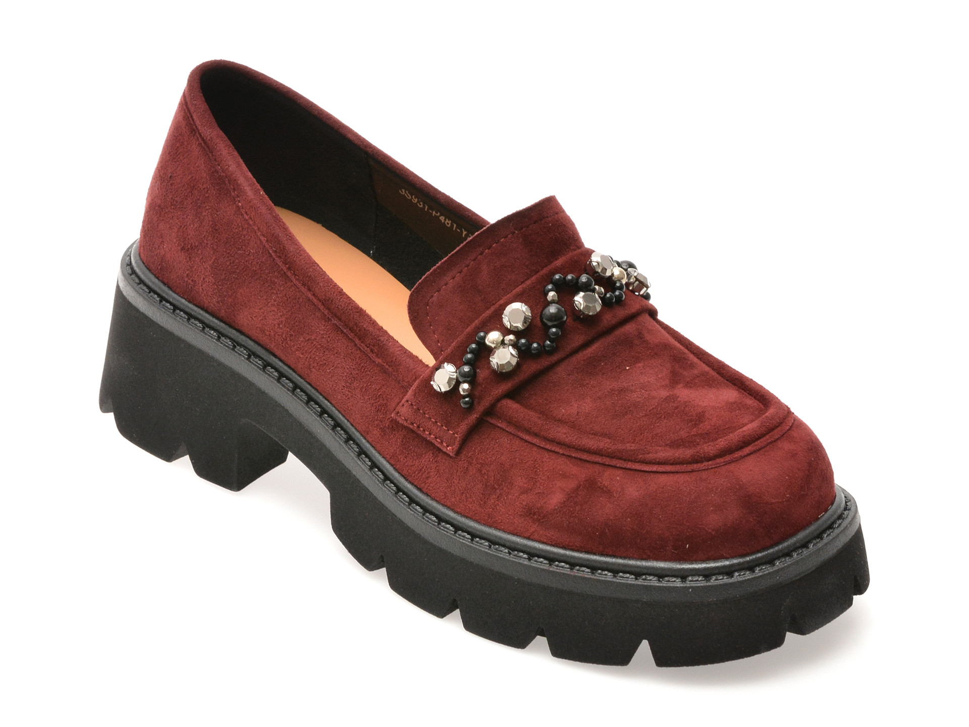 Mocasini EPICA visinii, P481, din piele intoarsa