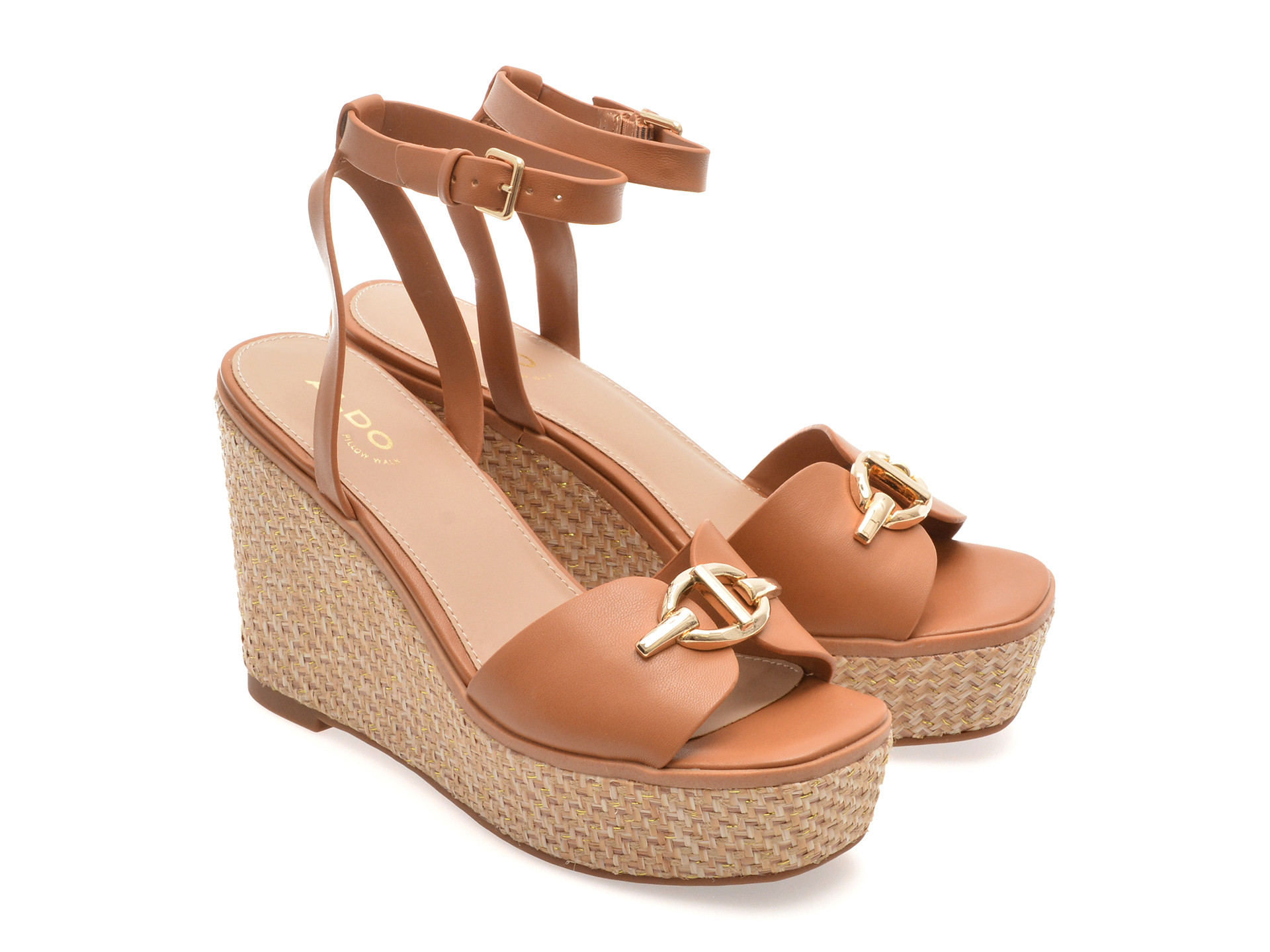 Sandale ALDO maro, YBYLIN 210, din piele ecologica