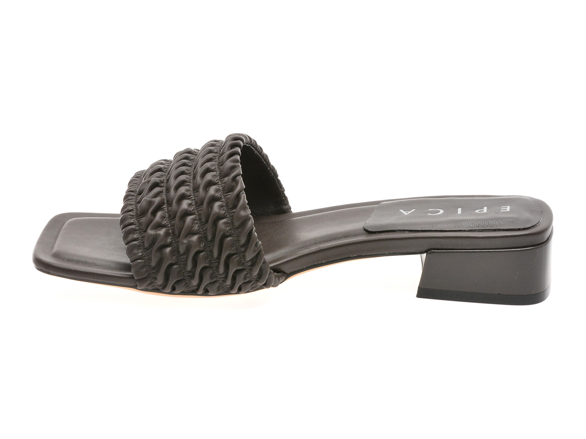 Papuci EPICA maro, 2750, din piele ecologica