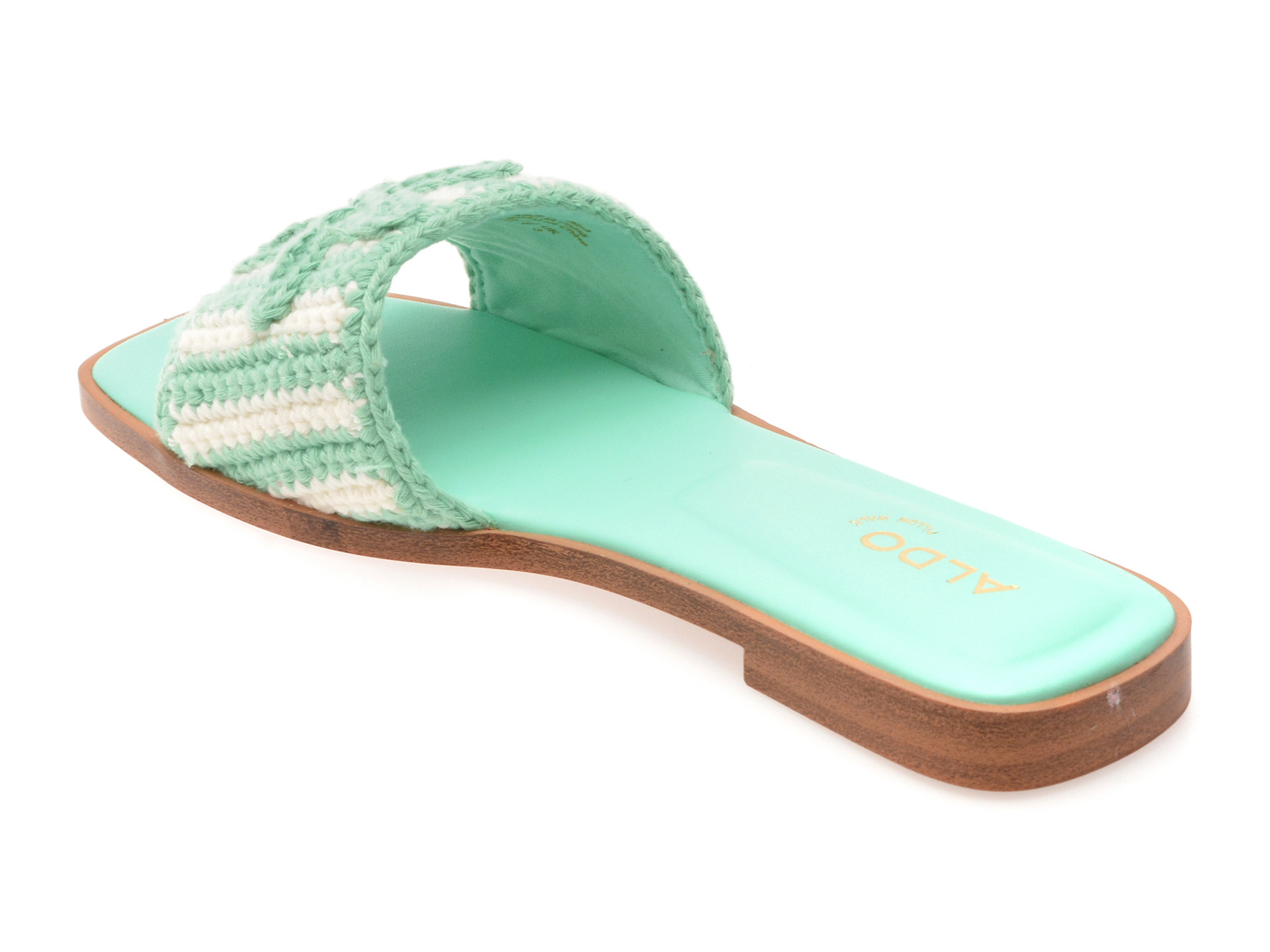 Papuci ALDO verzi, SABBIA 342, din material textil