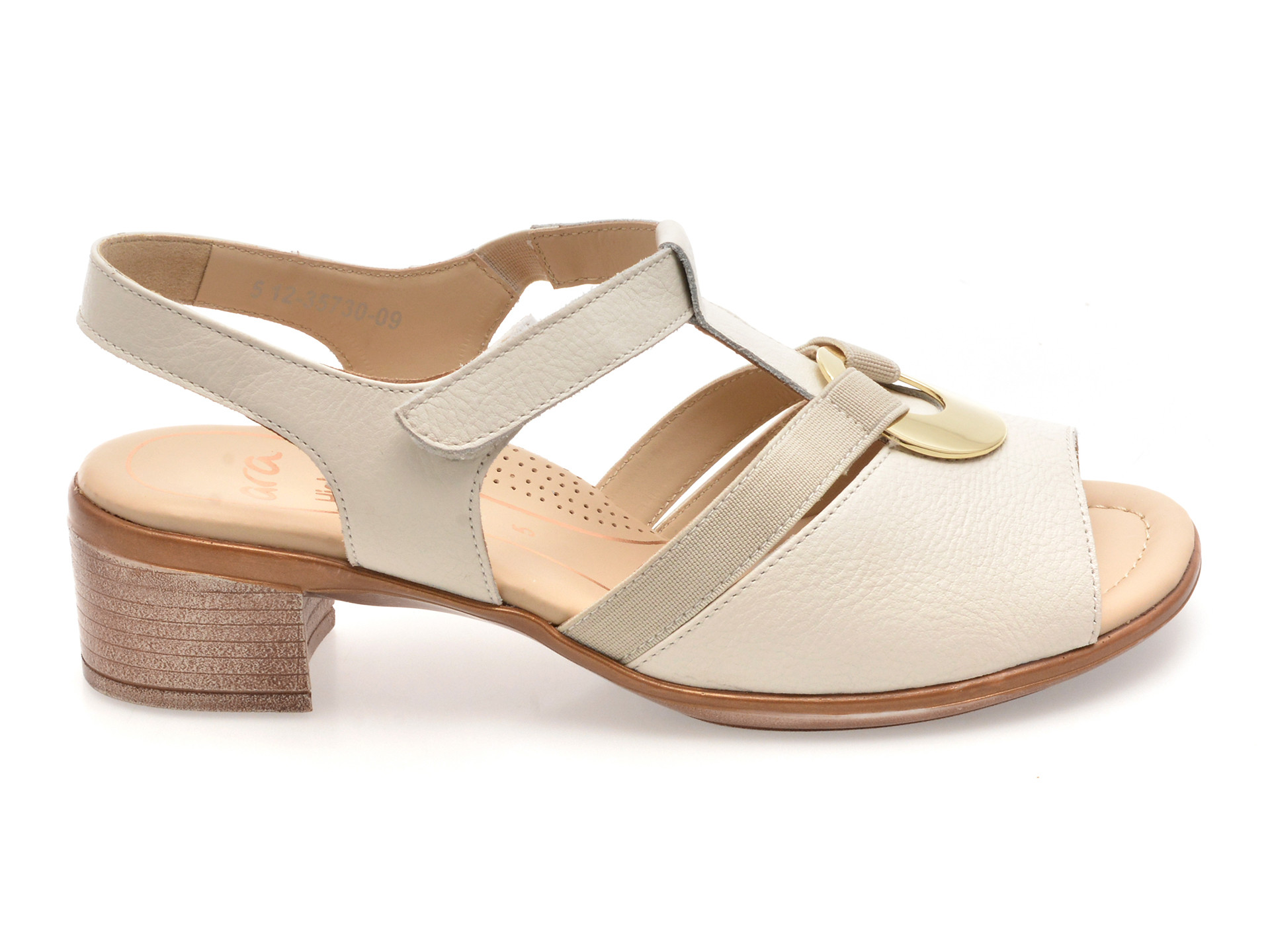 Sandale ARA albe, 35730, din piele naturala