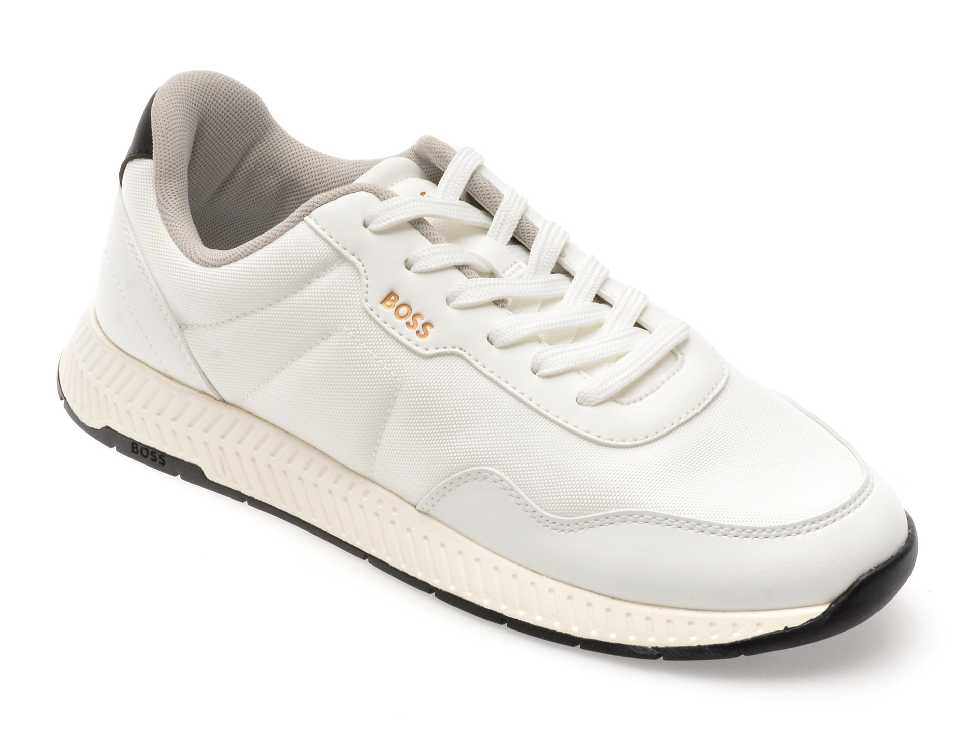Pantofi sport BOSS albi, 6481, din material textil