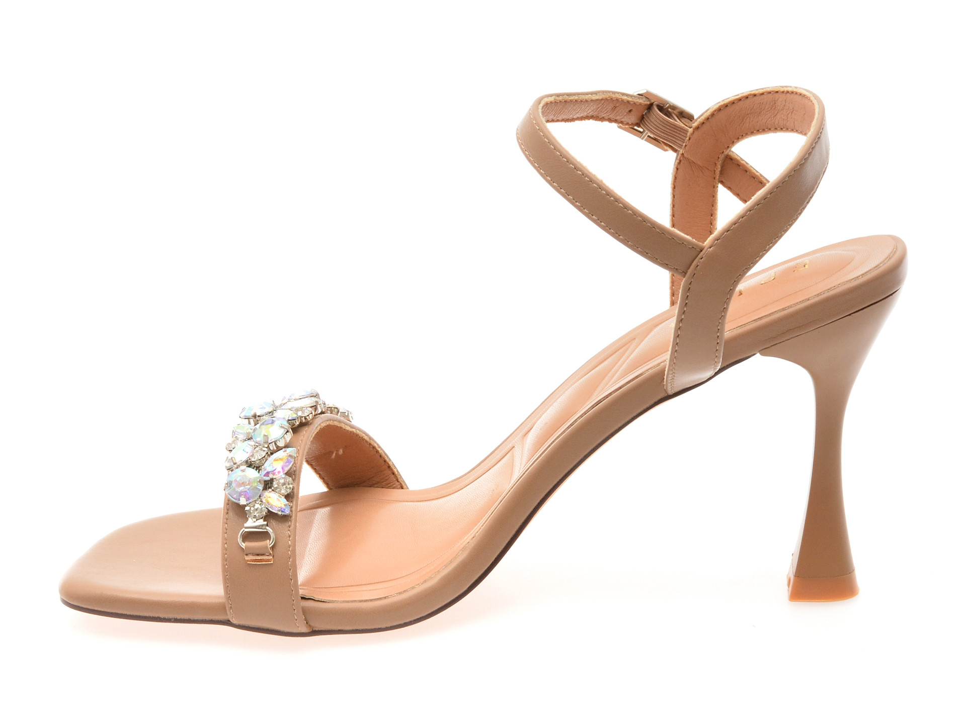 Sandale elegante EPICA maro, 82989, din piele ecologica