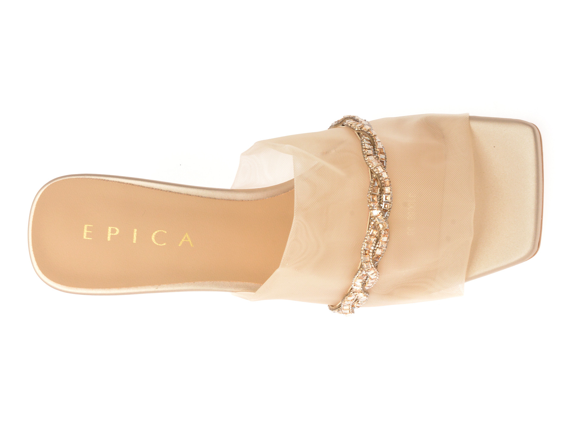 Papuci EPICA aurii, 310088, din piele ecologica