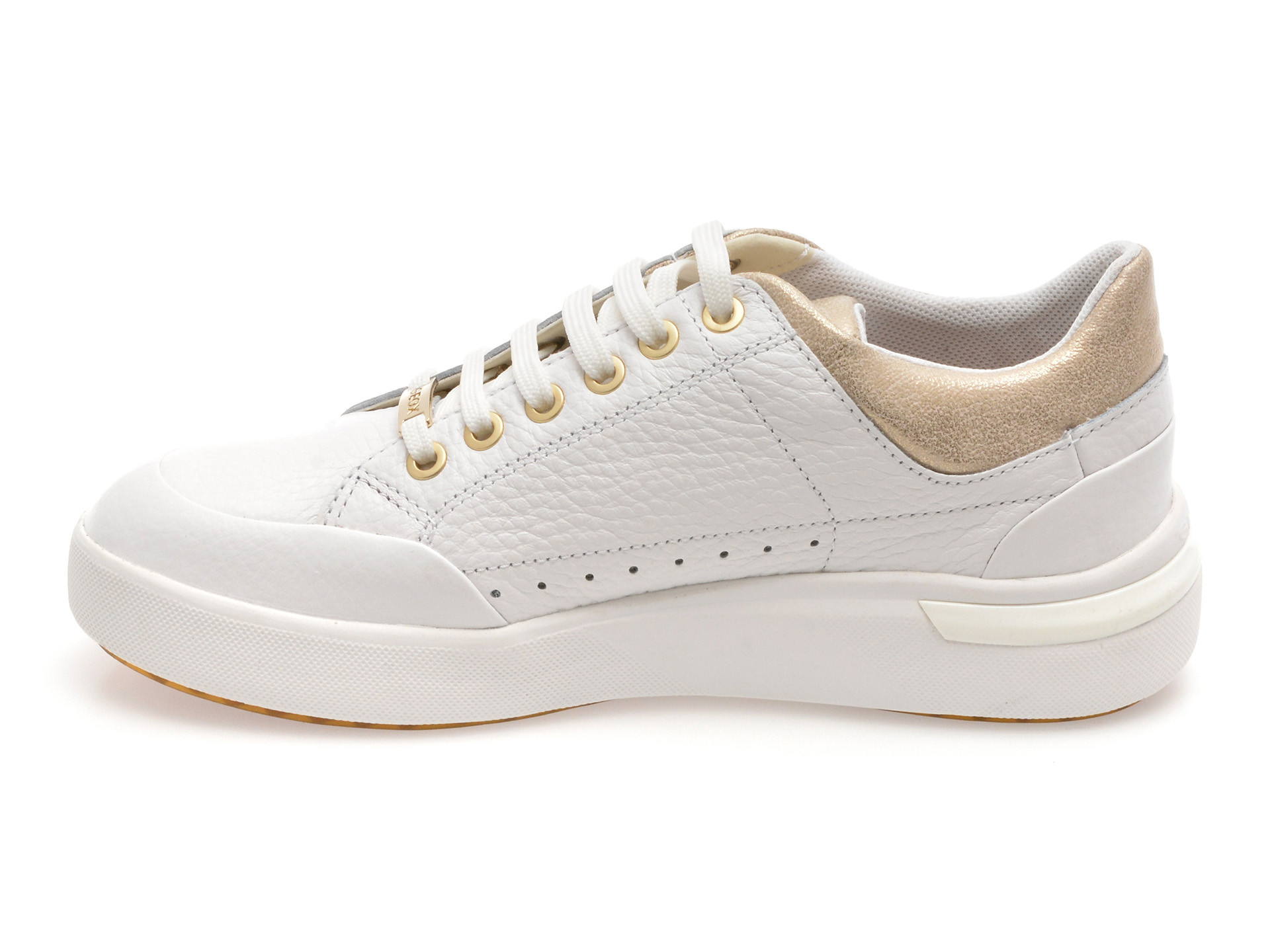Pantofi sport GEOX albi, D36QFA, din piele naturala