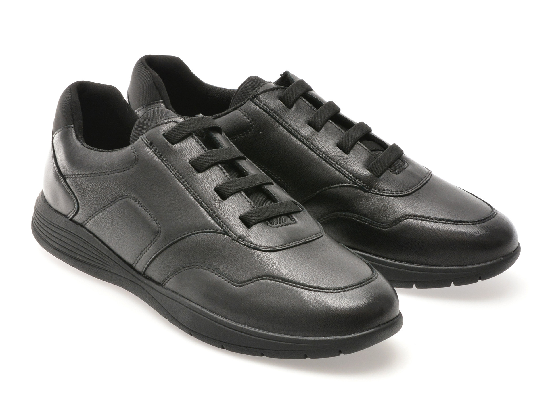 Pantofi sport GEOX negri, U45BXE, din piele naturala