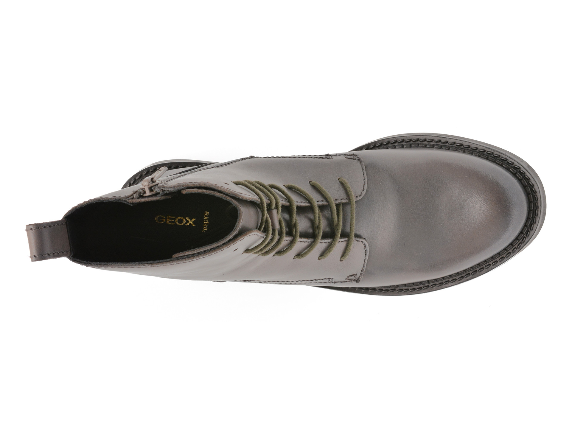 Ghete GEOX gri, D46WYG, din piele naturala