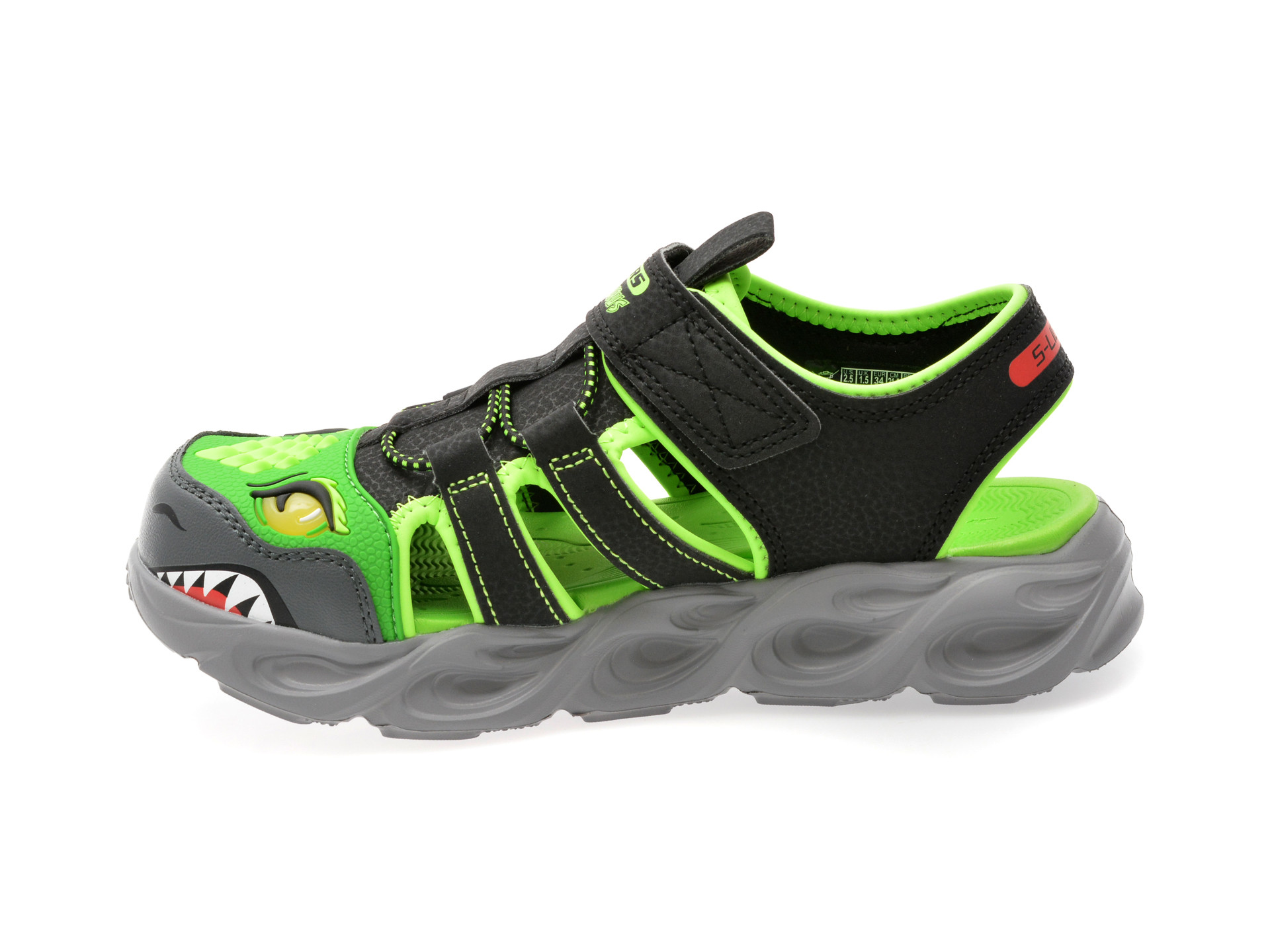 Pantofi sport SKECHERS negri, THERMO-SPLASH, din piele ecologica