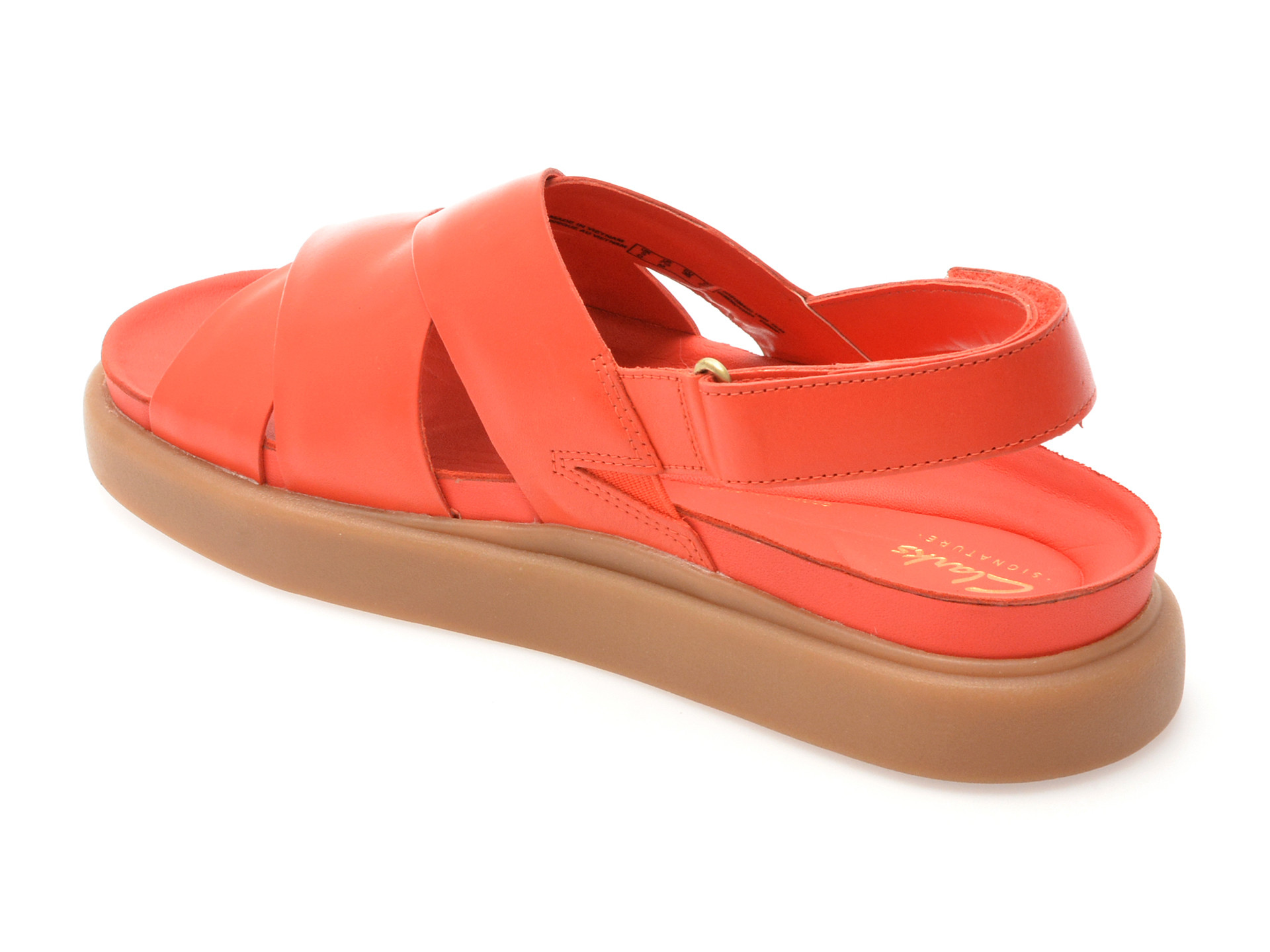 Sandale CLARKS rosii, ARISTELLA SUN, din piele naturala