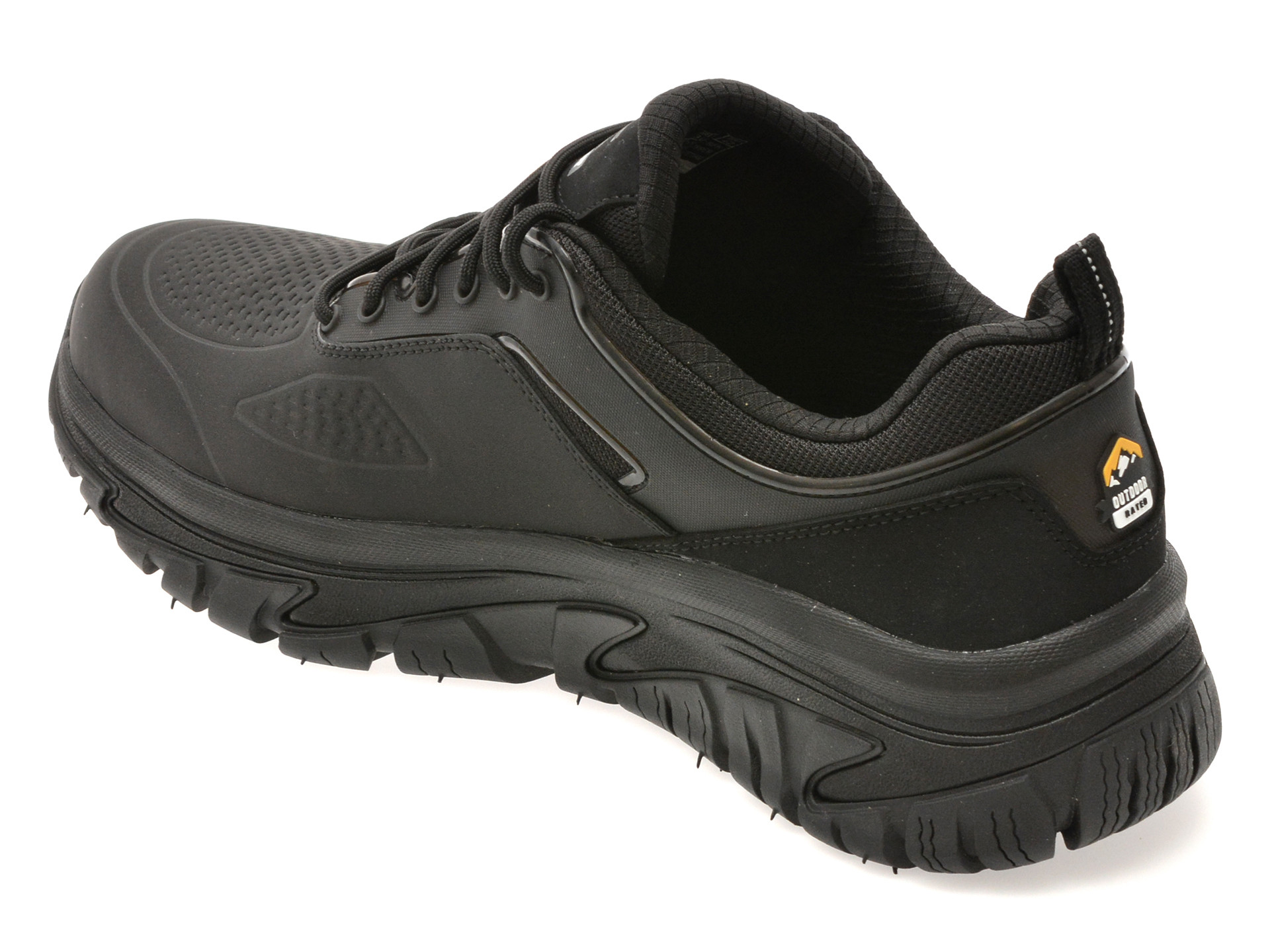 Pantofi sport SKECHERS negri, ARCH FIT ROAD WALKER, din piele naturala