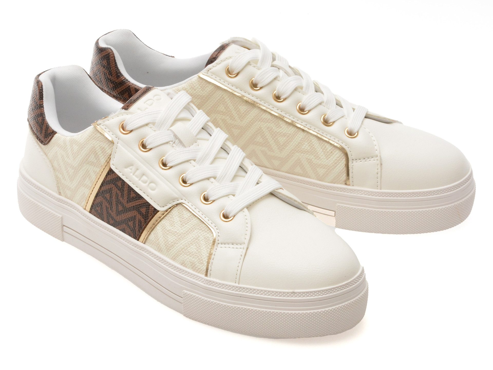 Pantofi sport ALDO albi, BERENTERIEL 125, din piele ecologica