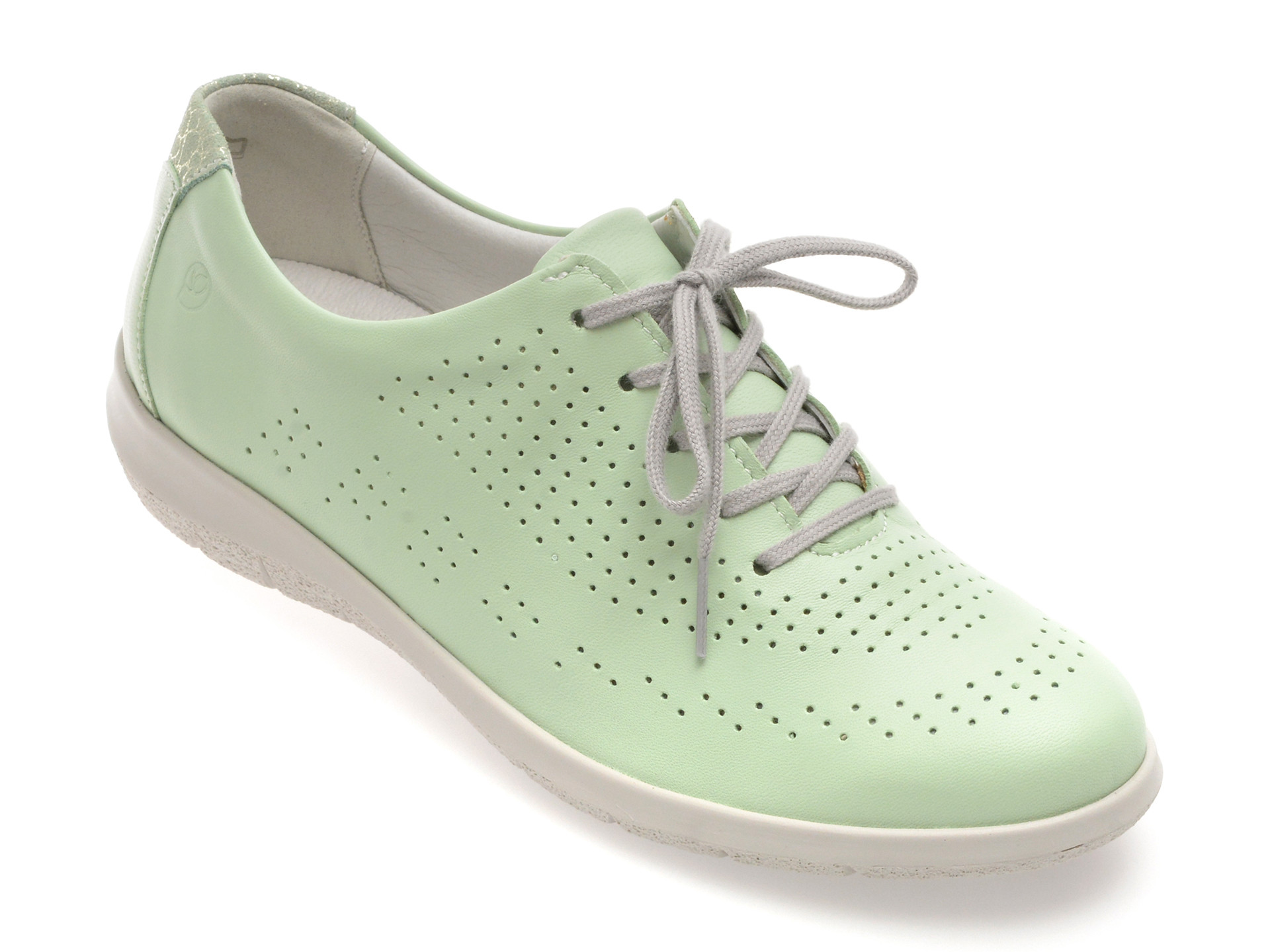 Pantofi SUAVE verzi, OXFORD, din piele naturala