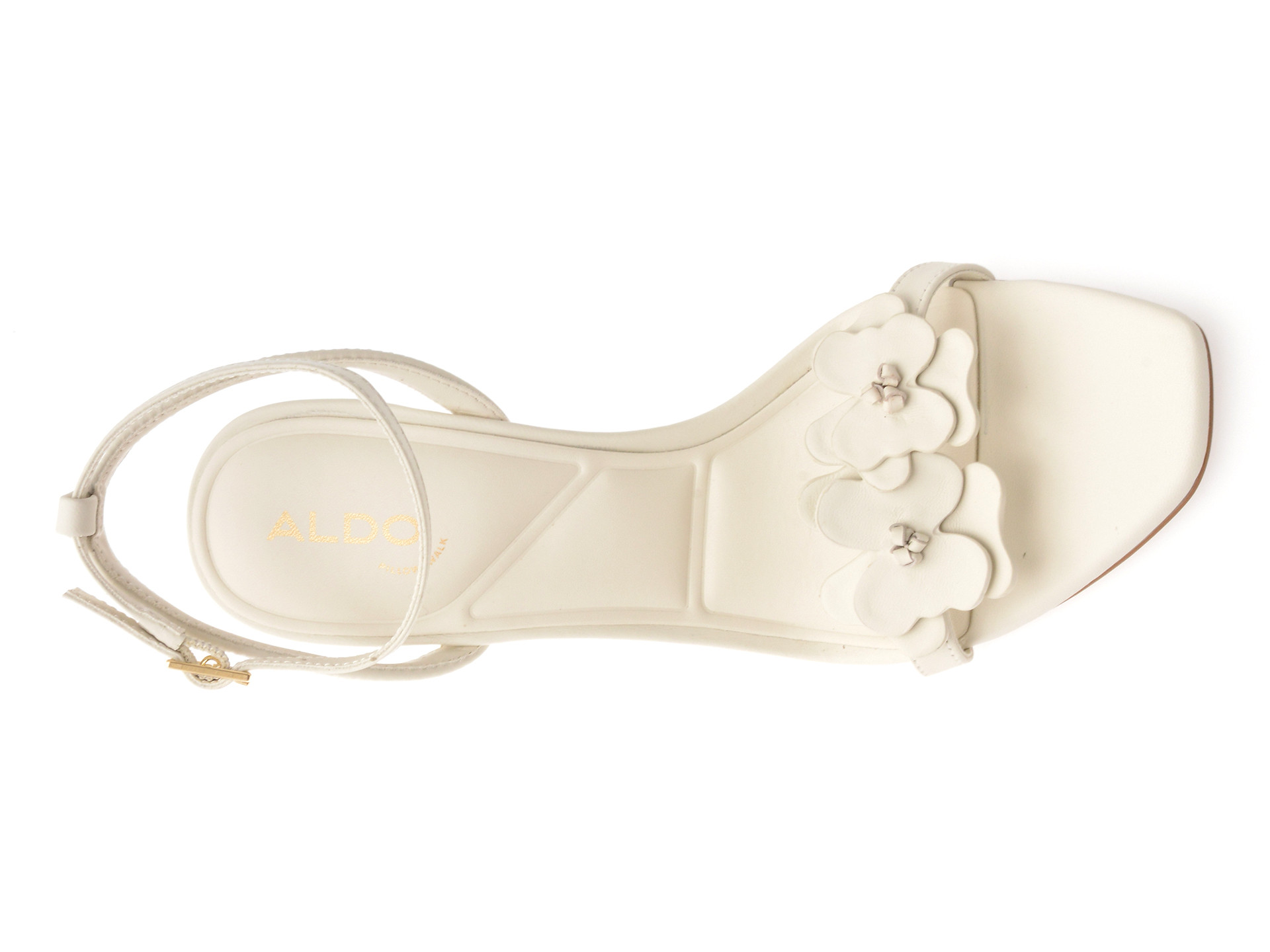 Sandale elegante ALDO albe, DAISYLILY 121, din piele naturala