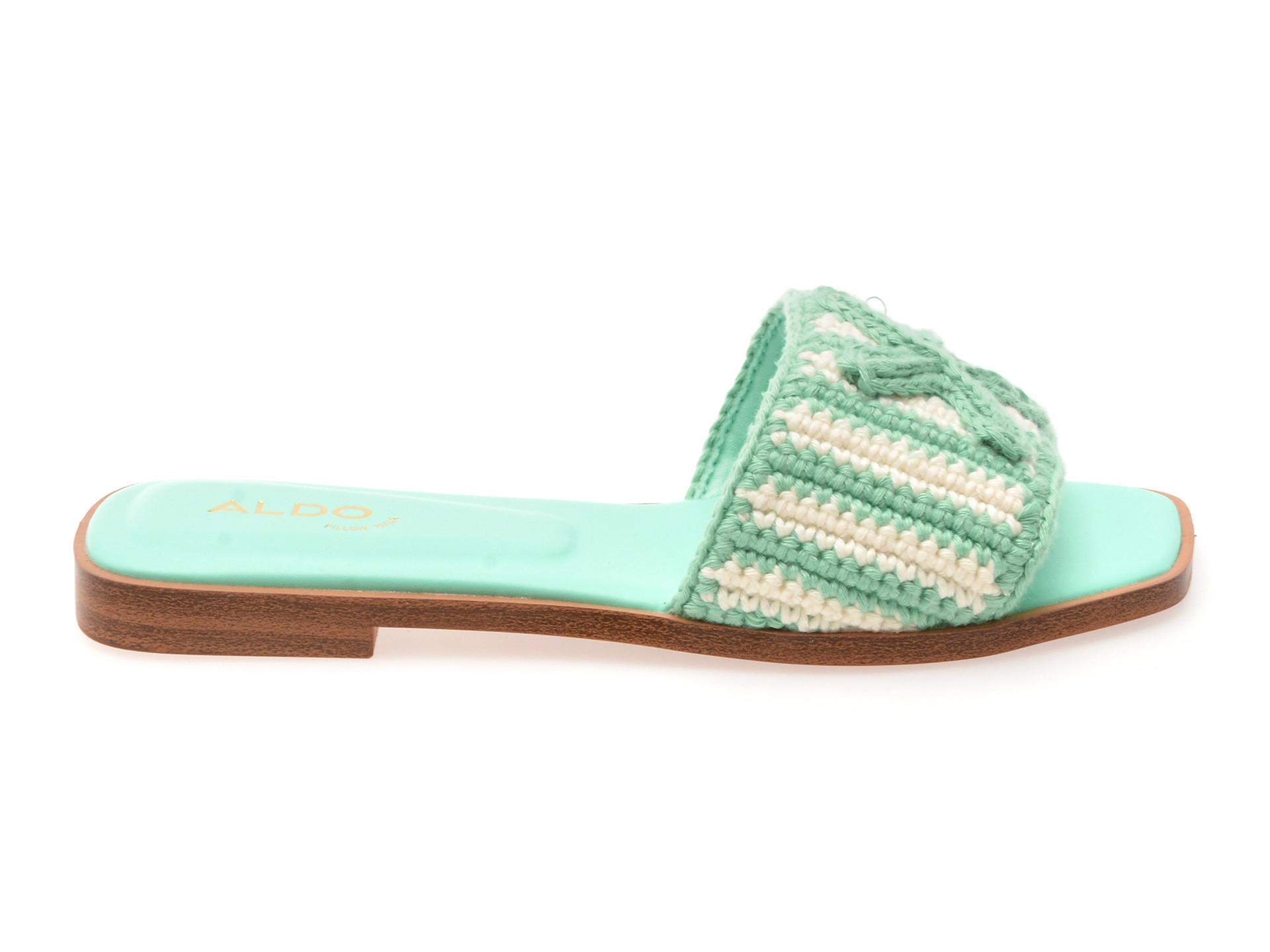 Papuci ALDO verzi, SABBIA 342, din material textil
