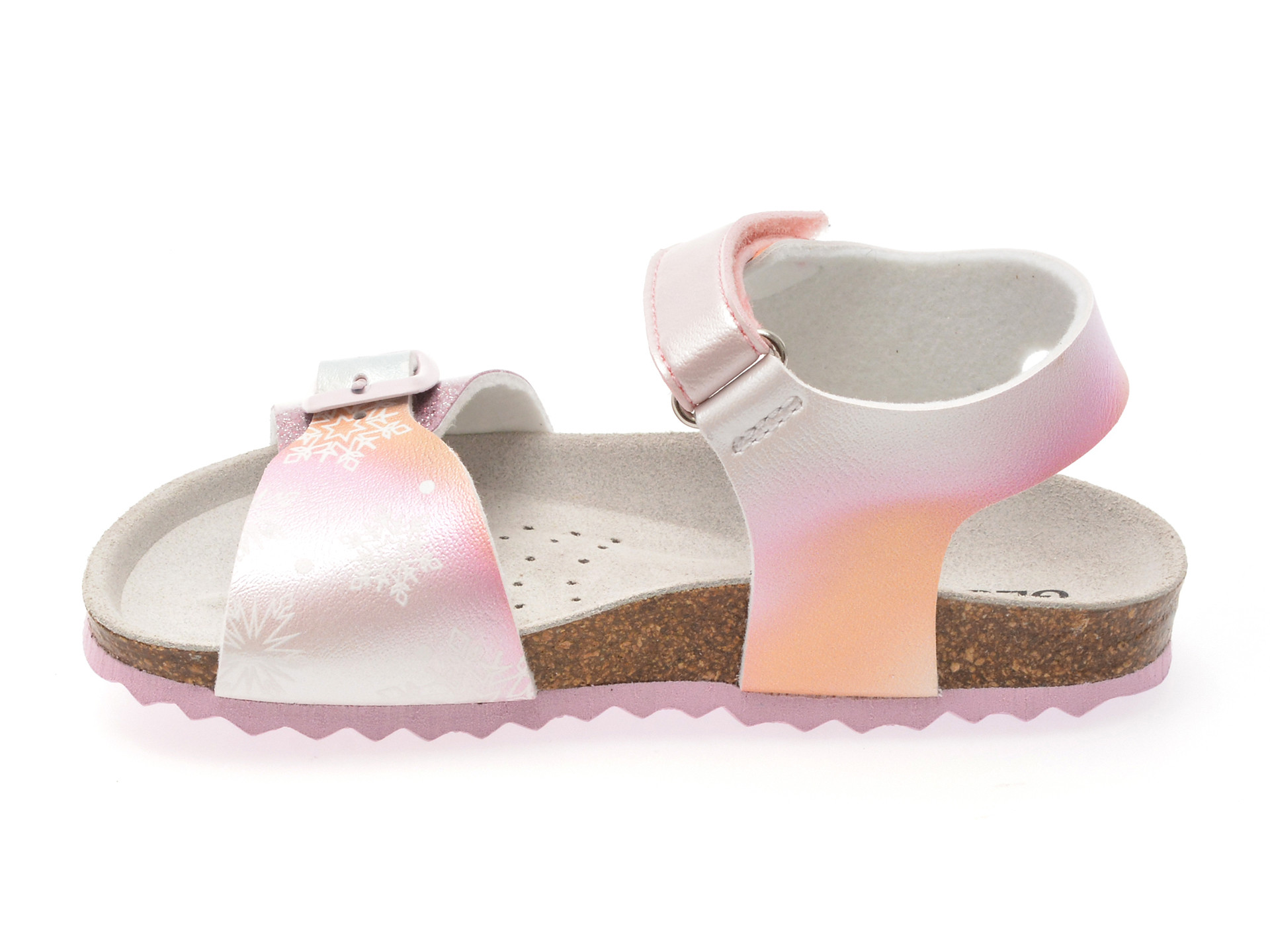 Sandale GEOX roz, J558MG, din piele ecologica
