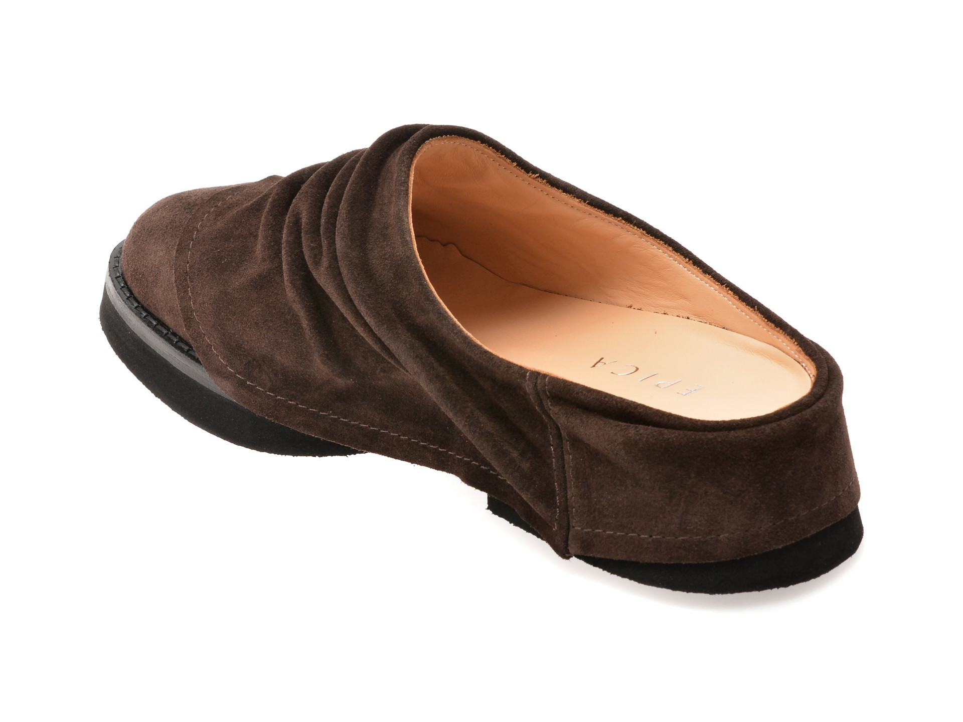 Papuci EPICA maro, 3154293, din piele intoarsa