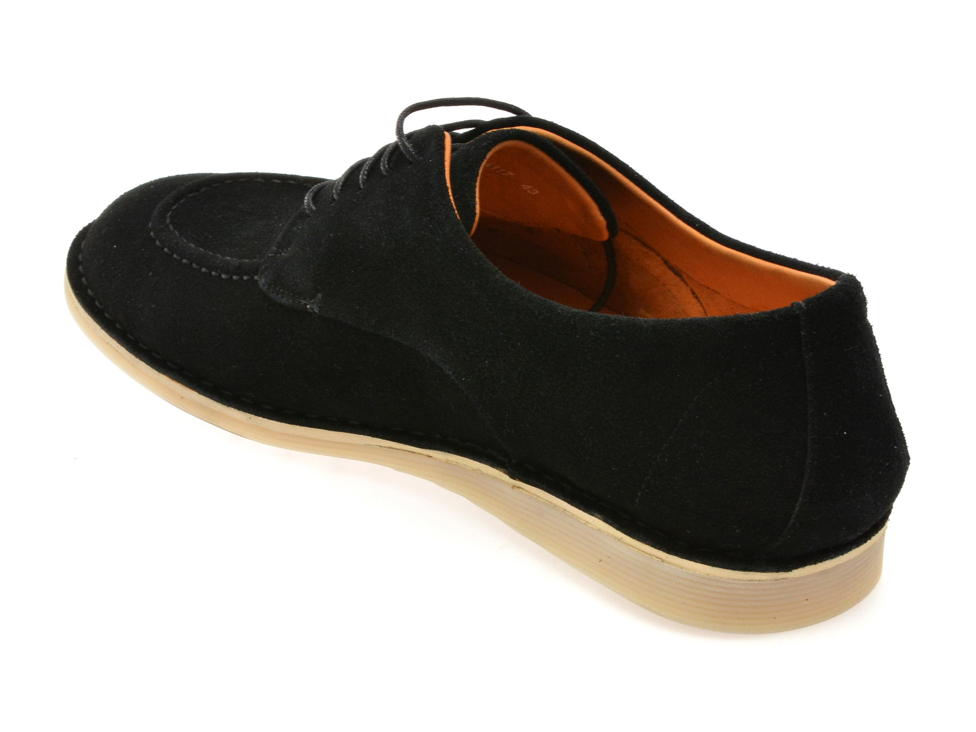 Pantofi EPICA negri, B463, din piele intoarsa