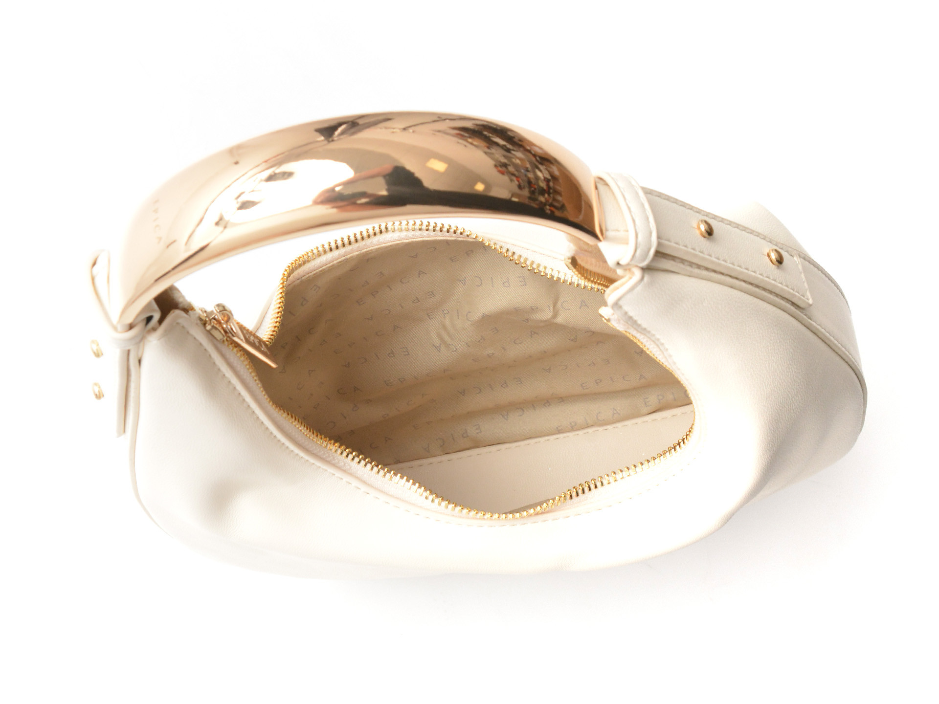 Geanta EPICA alba, 1, din piele ecologica