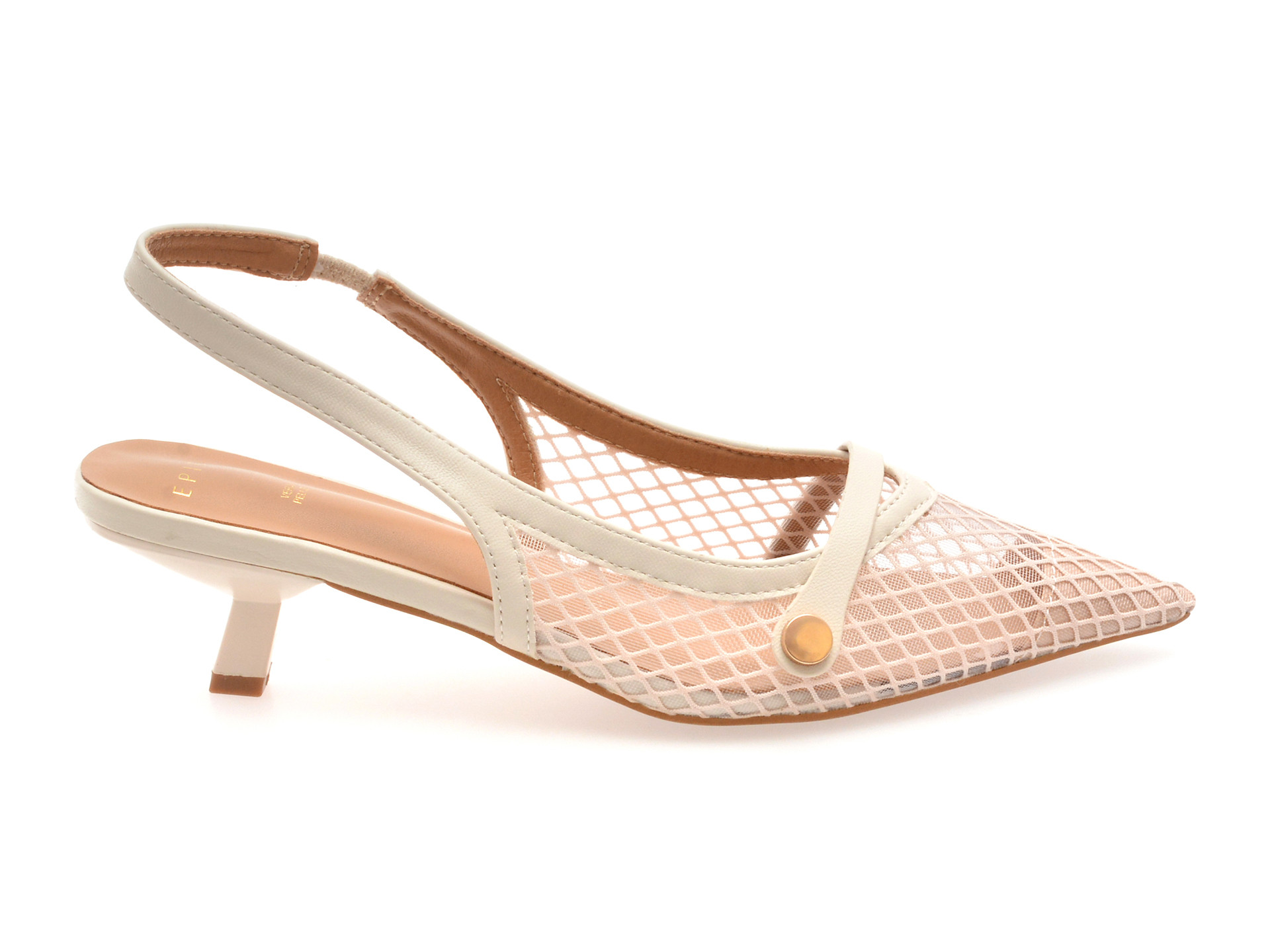 Pantofi eleganti EPICA albi, 82979, din material textil