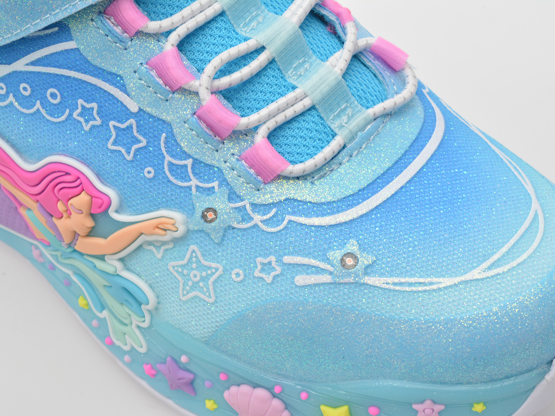Pantofi sport SKECHERS albastri, MERMAID DREAMS, din material textil