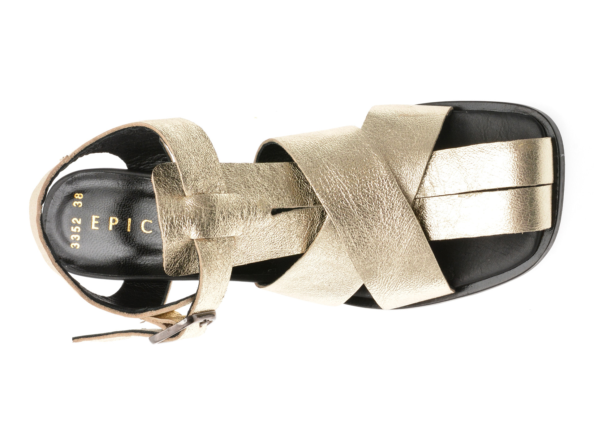 Sandale EPICA aurii, 3352, din piele naturala